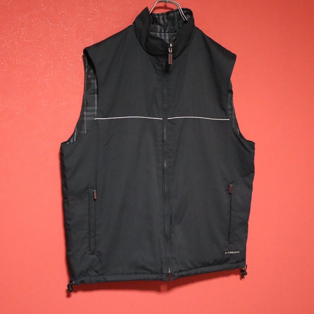 美品】BURBERRY バーバリー リバーシブル チェック切替 ダウンベスト