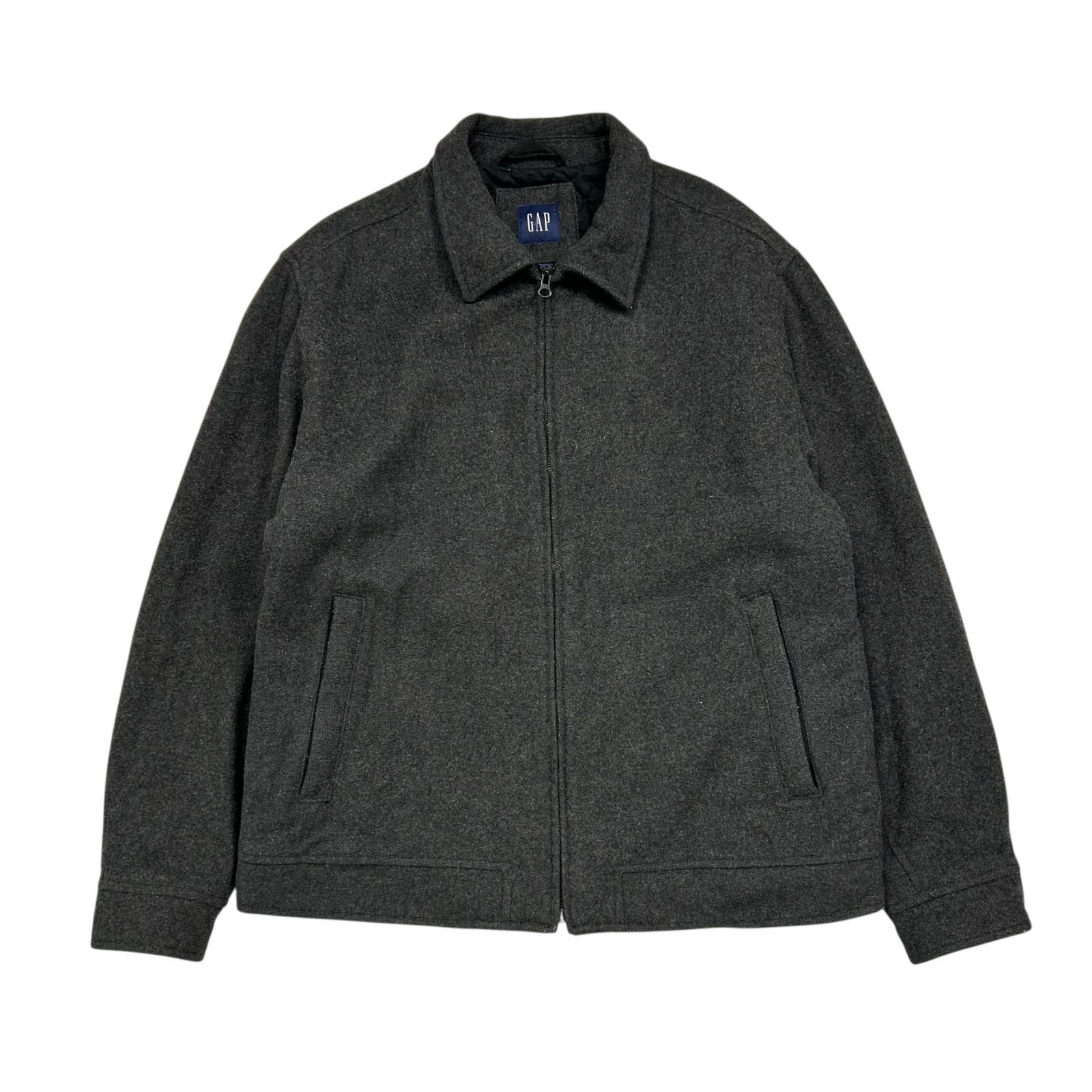00s GAP ウール ブレンド ジップアップ ジャケット サイズ L 古着