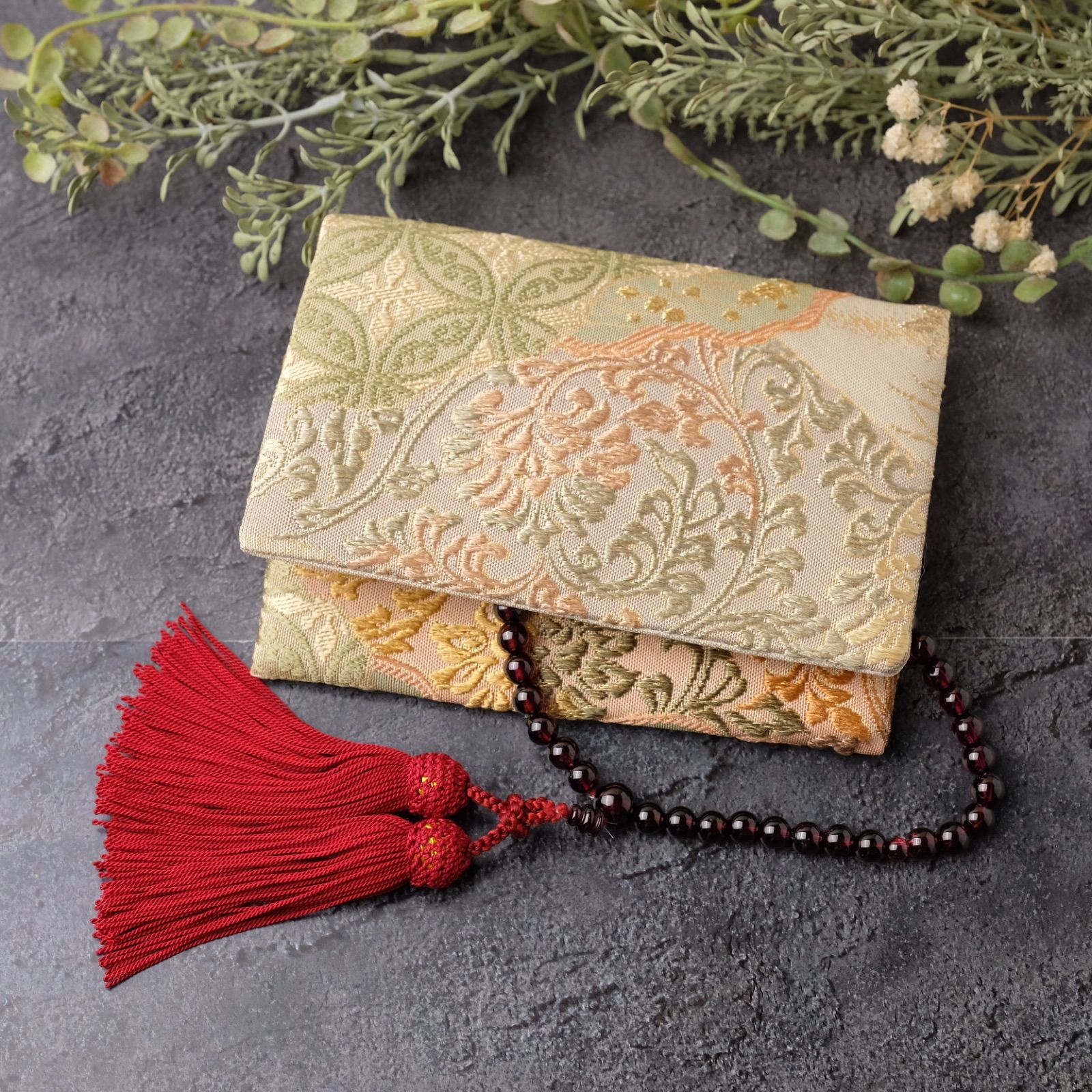 帯リメイク 数珠入れ 数珠ケース 念珠入れ 袱紗タイプ J-15-063