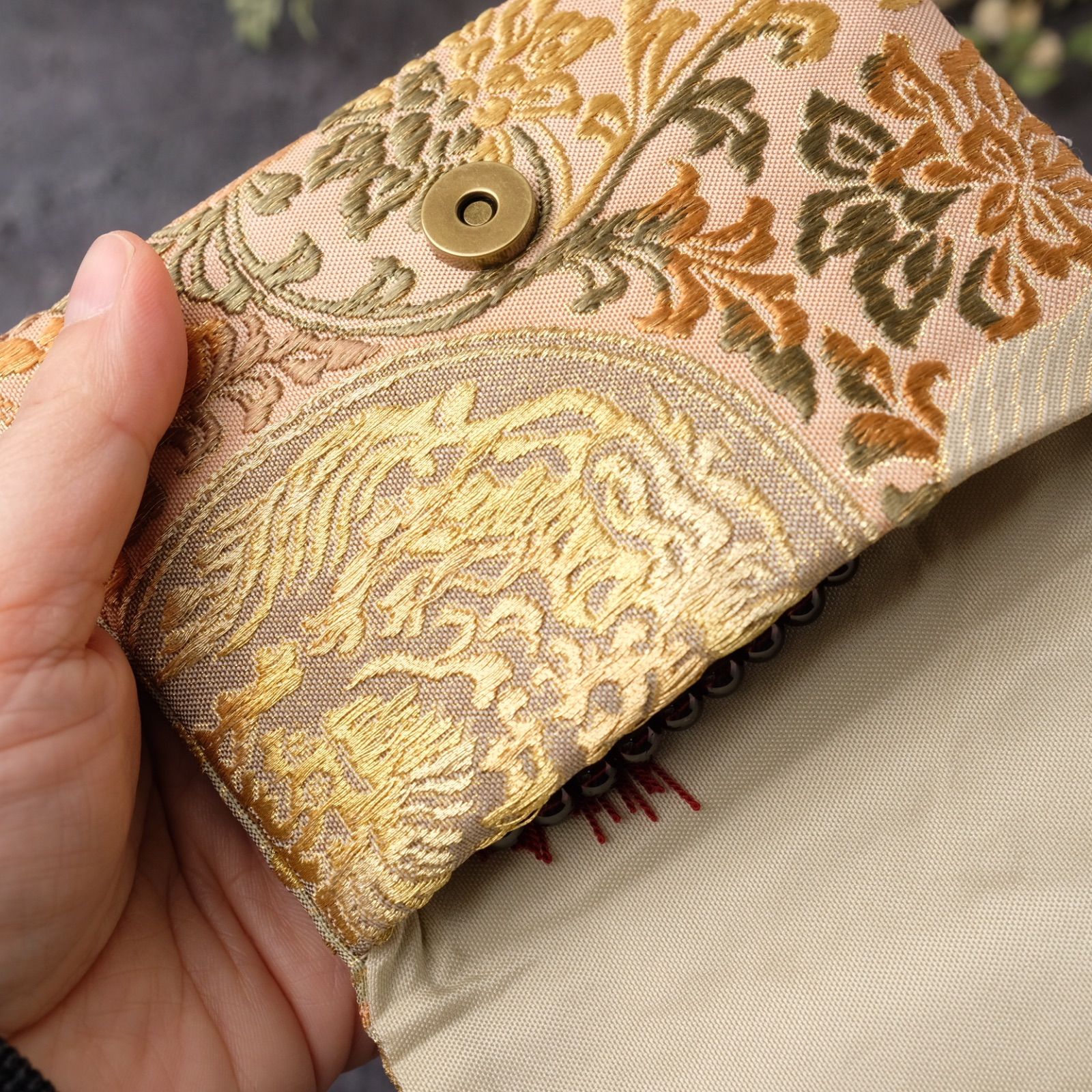 帯リメイク 数珠入れ 数珠ケース 念珠入れ 袱紗タイプ J-15-063