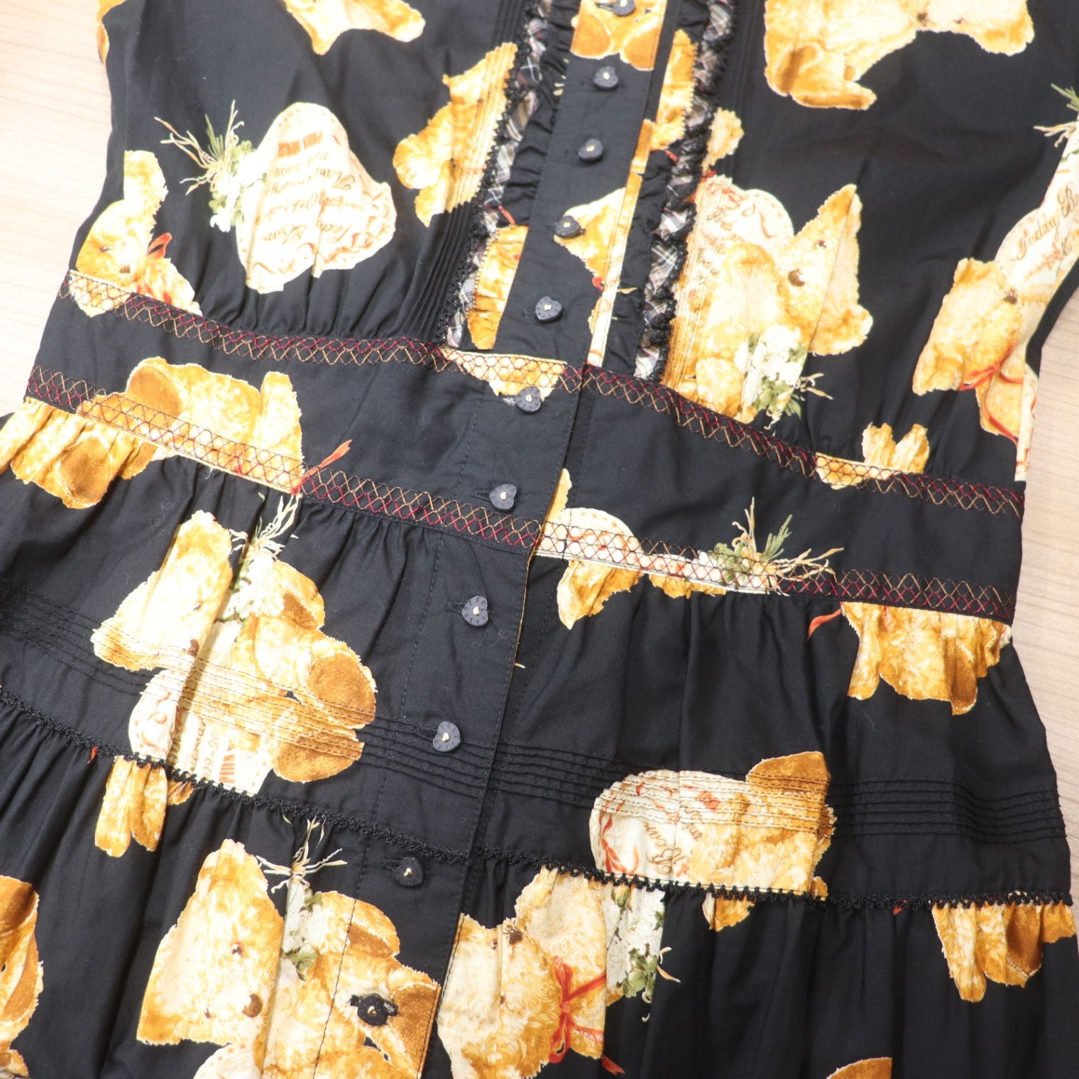 ITLQQPUPECWW PINK HOUSE ピンクハウス テディベア ロング ワンピース  