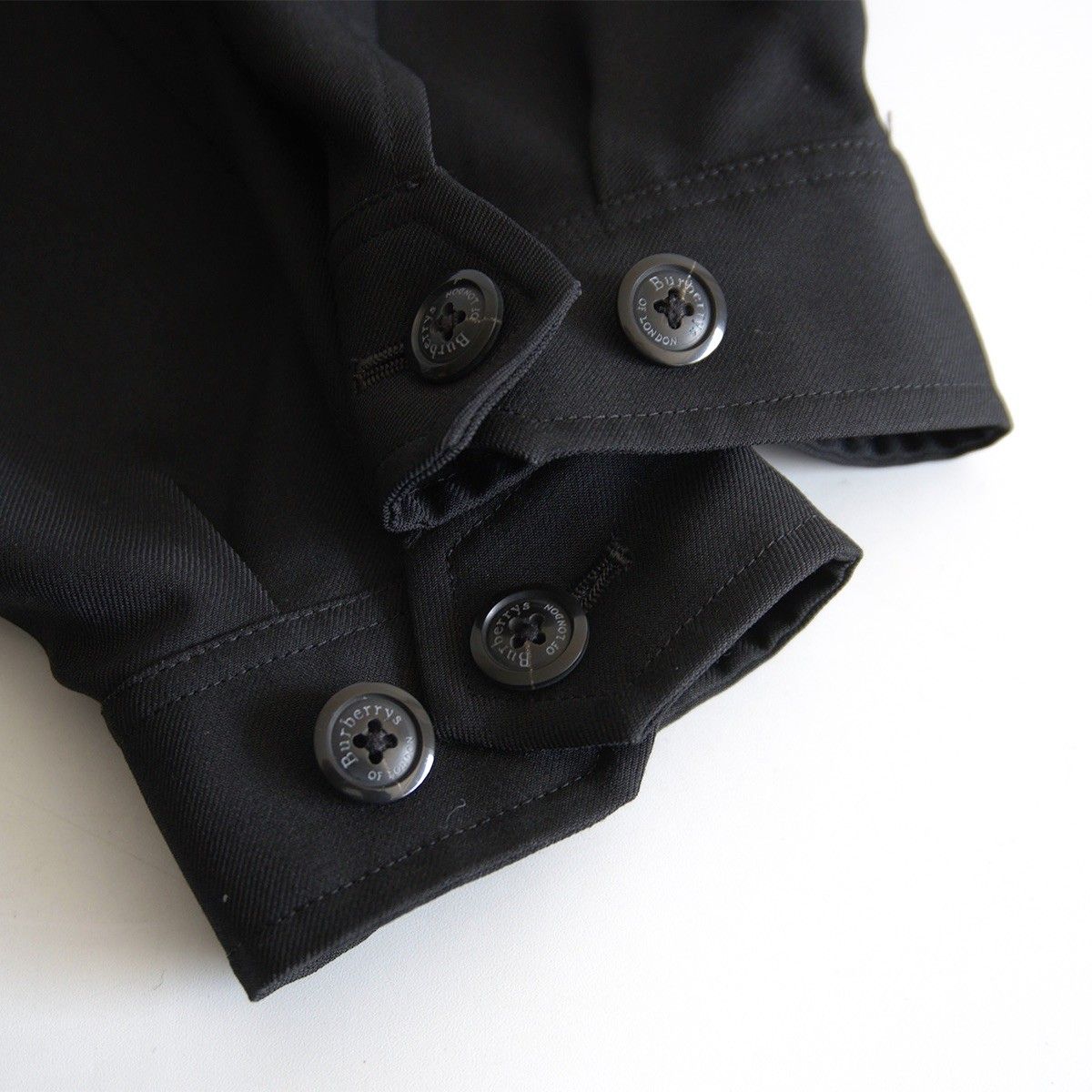 90S】 BURBERRYS 【ブラック ウールギャバジン ジップアップ
