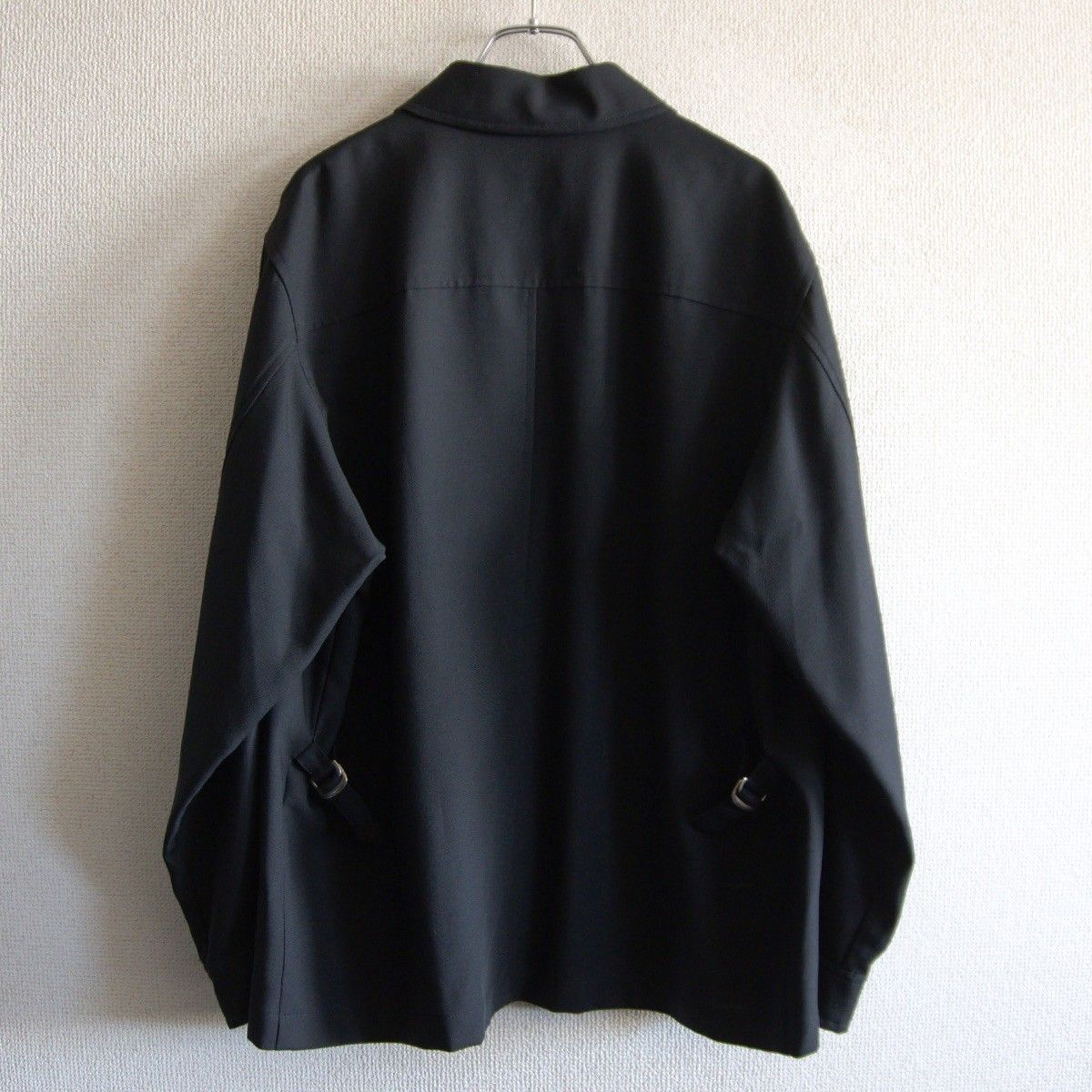 90S】 BURBERRYS 【ブラック ウールギャバジン ジップアップ