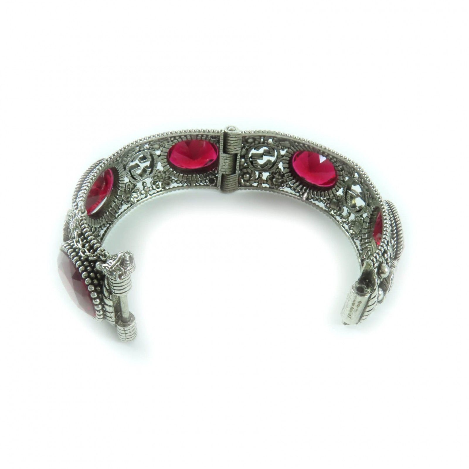 美品☆GUCCI グッチ 925 インターロッキングG フラワー カラーストーン