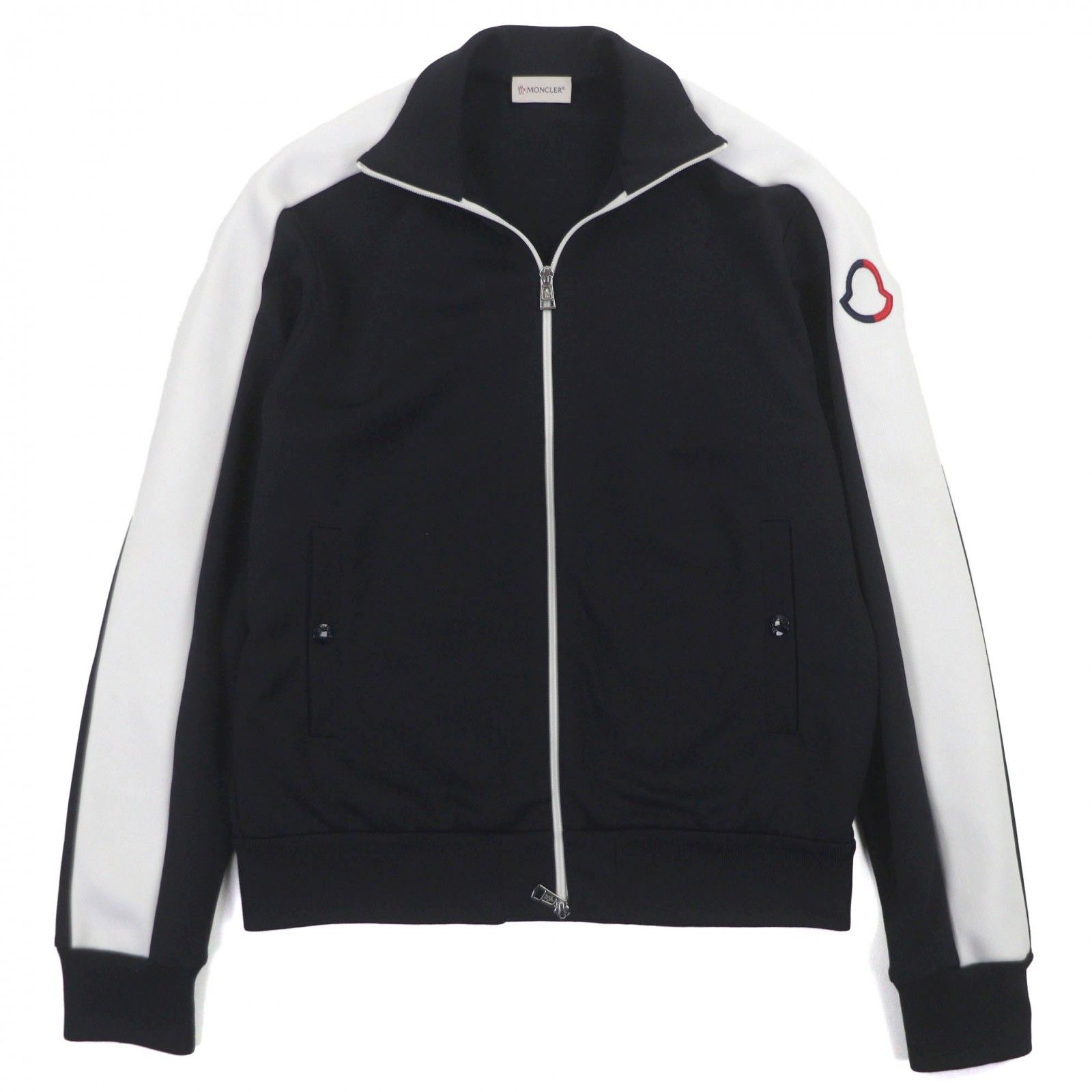 【極美品】モンクレール　ブラック ジップアップジャケット　サイズ2 極美品▽MONCLER モンクレール 2022年製 MAGLIA APERTA CON ZIP ダブル