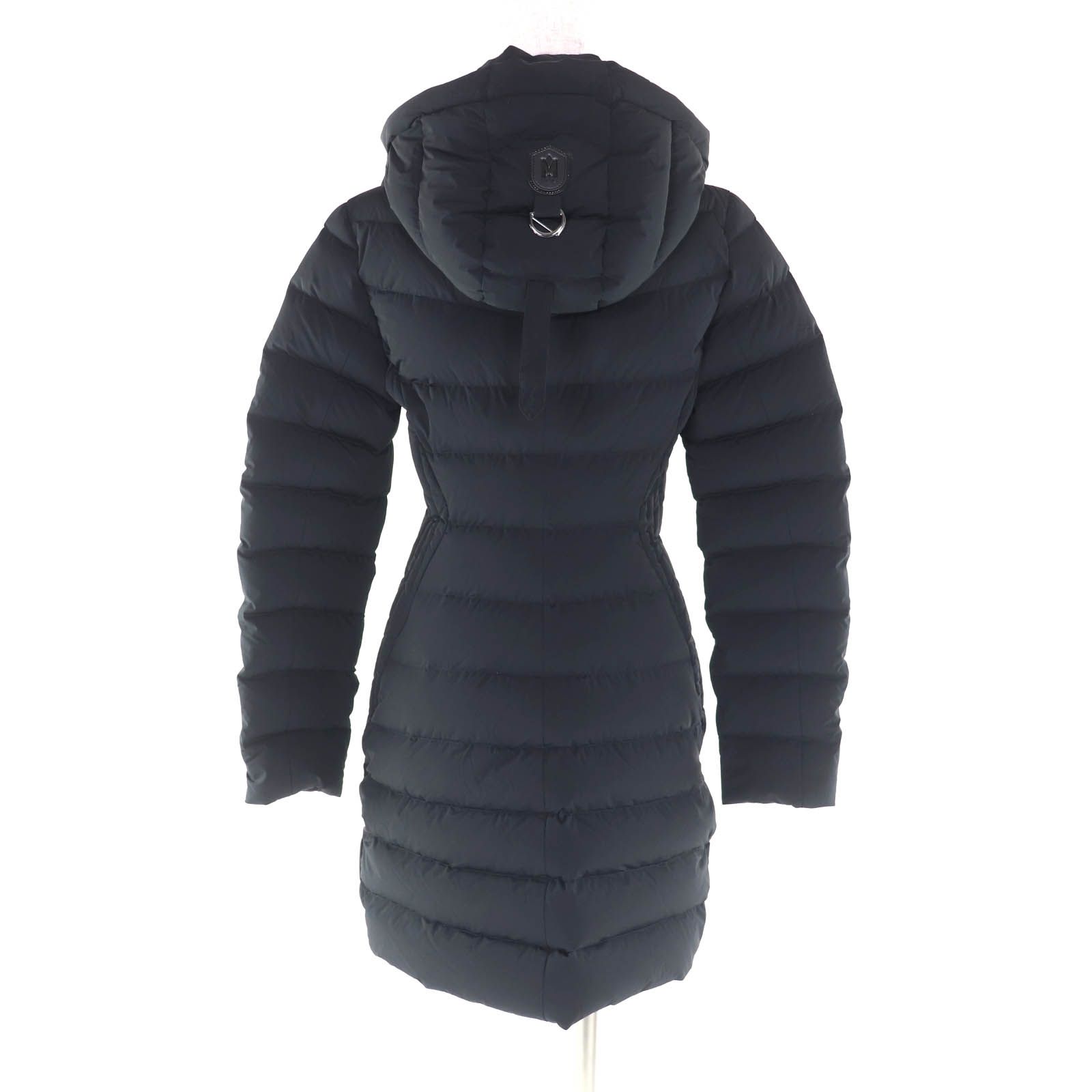 美品☆MACKAGE マッカージュ FARREN レザーロゴワッペン・フード付 ZIP