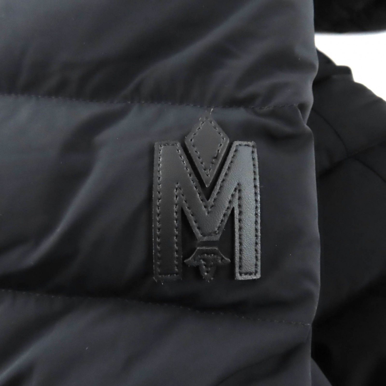 美品☆MACKAGE マッカージュ FARREN レザーロゴワッペン・フード付 ZIP