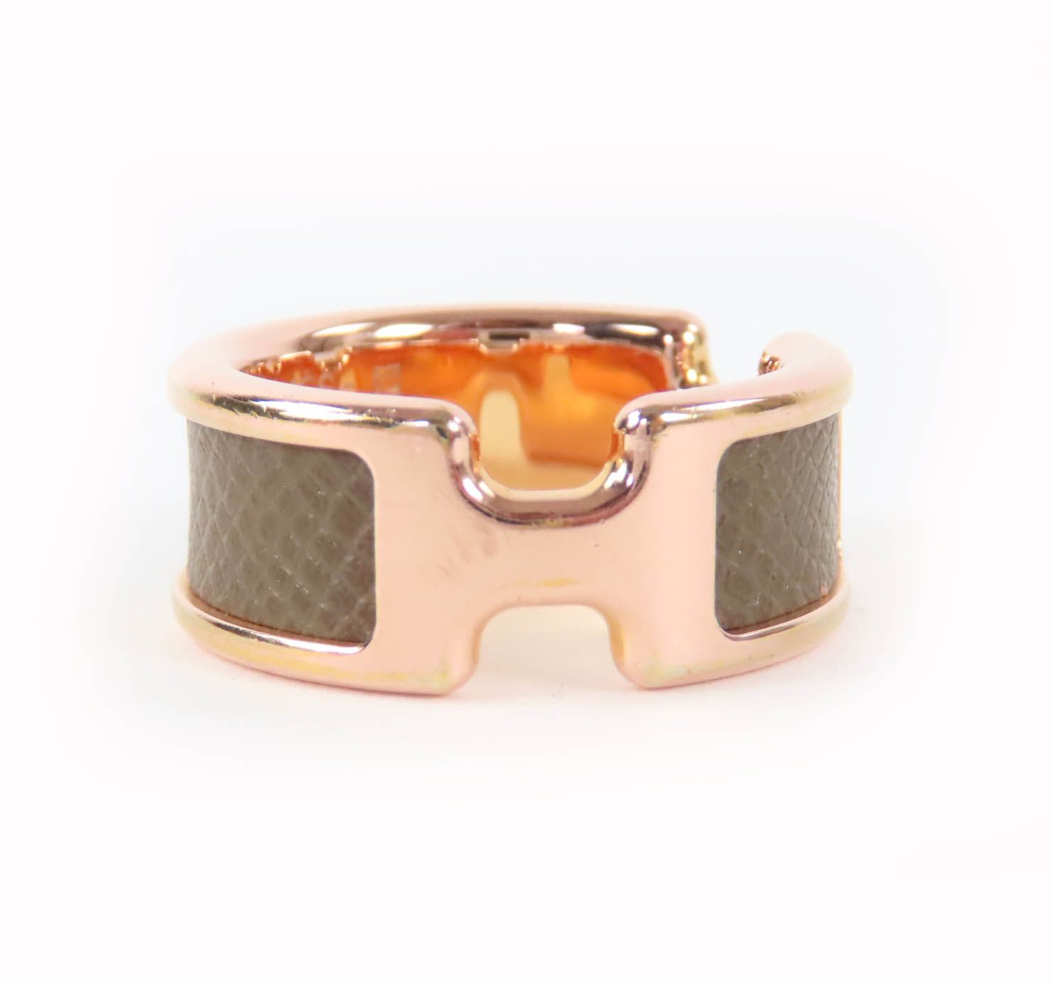 美品☆HERMES エルメス オランプ PM エトゥープ レザー ピンクゴールド