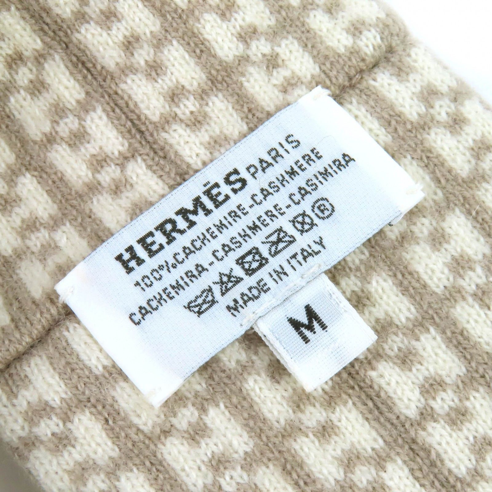 極美品△HERMES エルメス ジョヴァンナ カシミヤ100％ エトゥープ