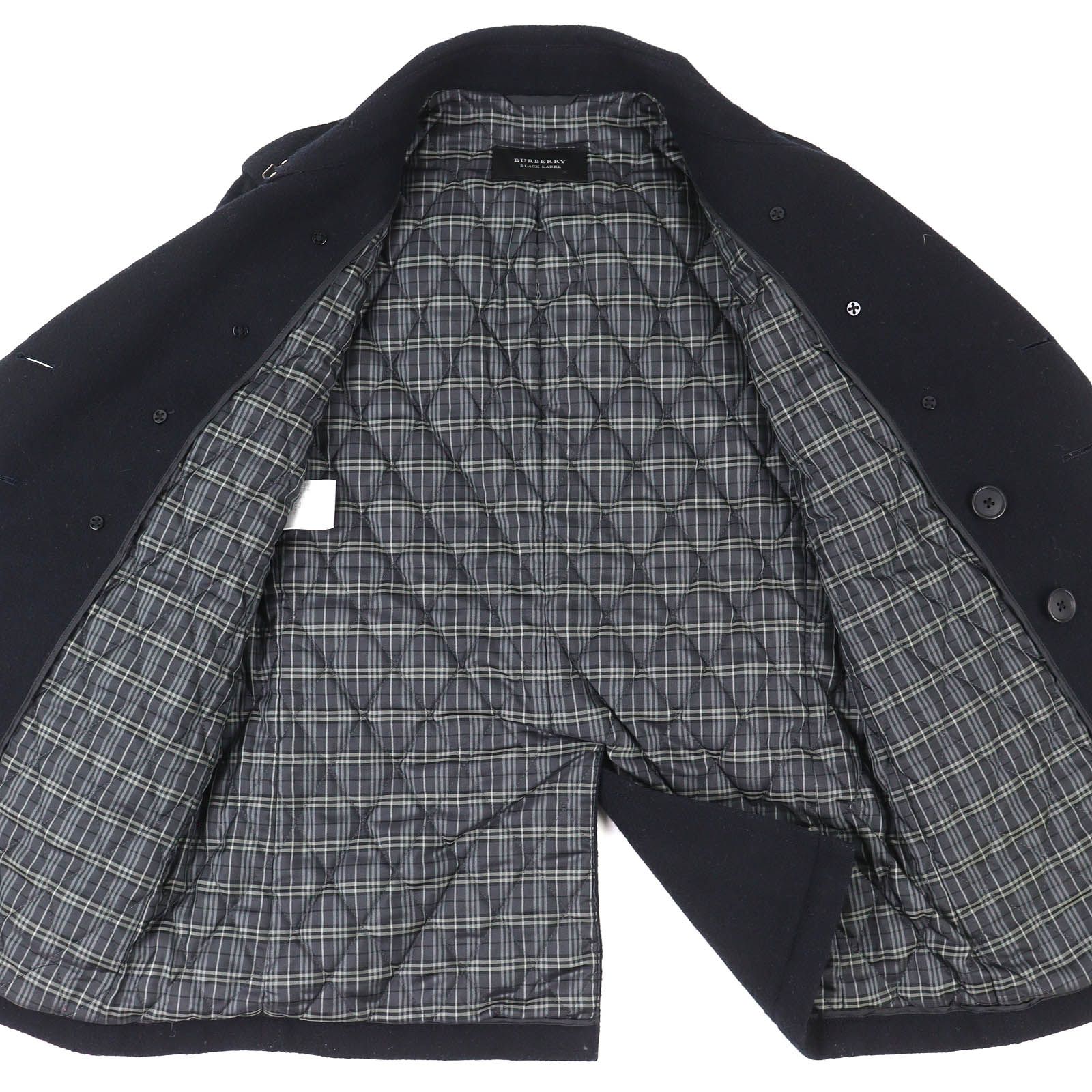 美品△BURBERRY BLACK LABEL バーバリーブラックレーベル 裏地チェック
