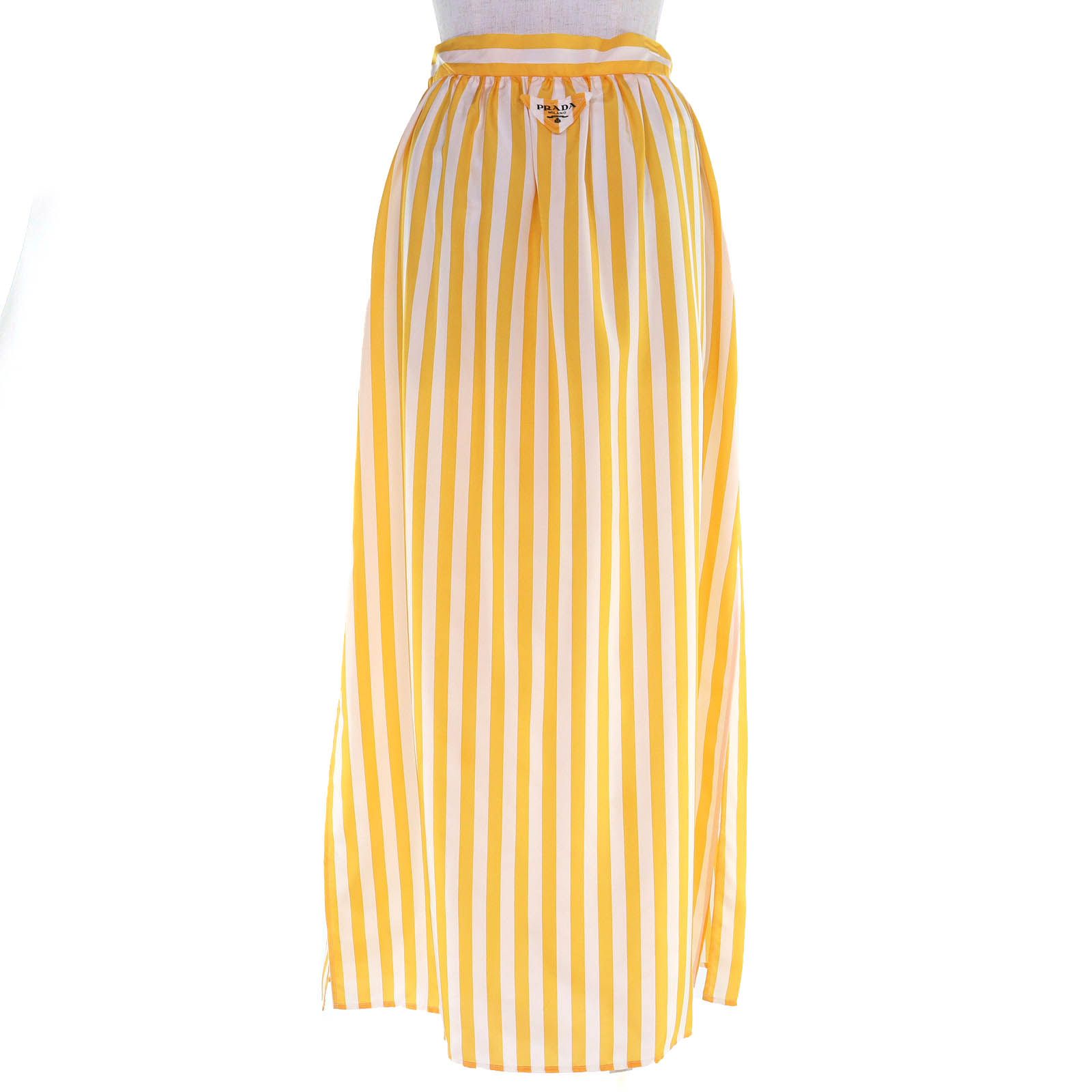 極美品△PRADA プラダ 2021年製 P116U シルク100％ トライアングルロゴ