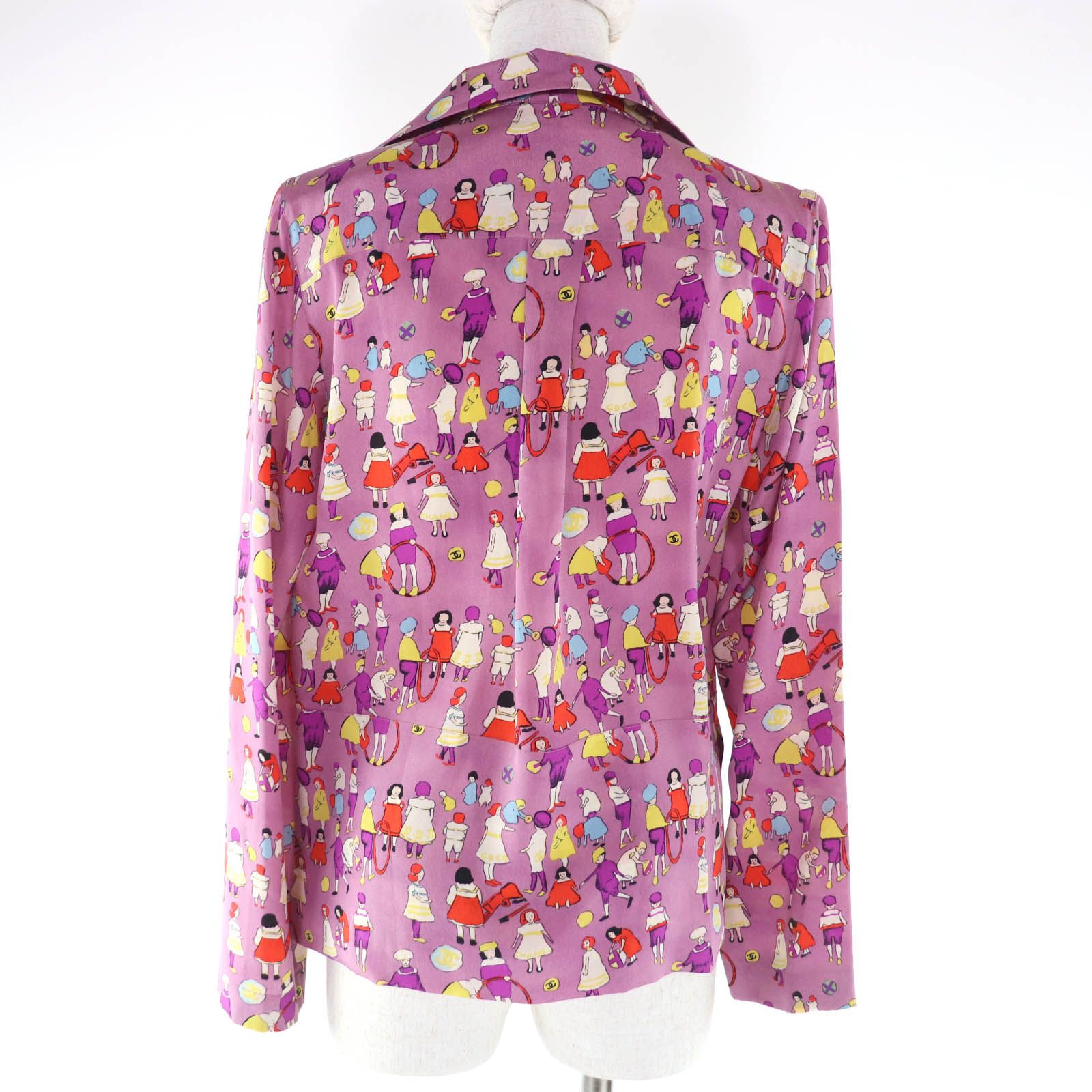 極美品☆CHANEL シャネル ヴィンテージ 01P P17253 シルク100％ ココ