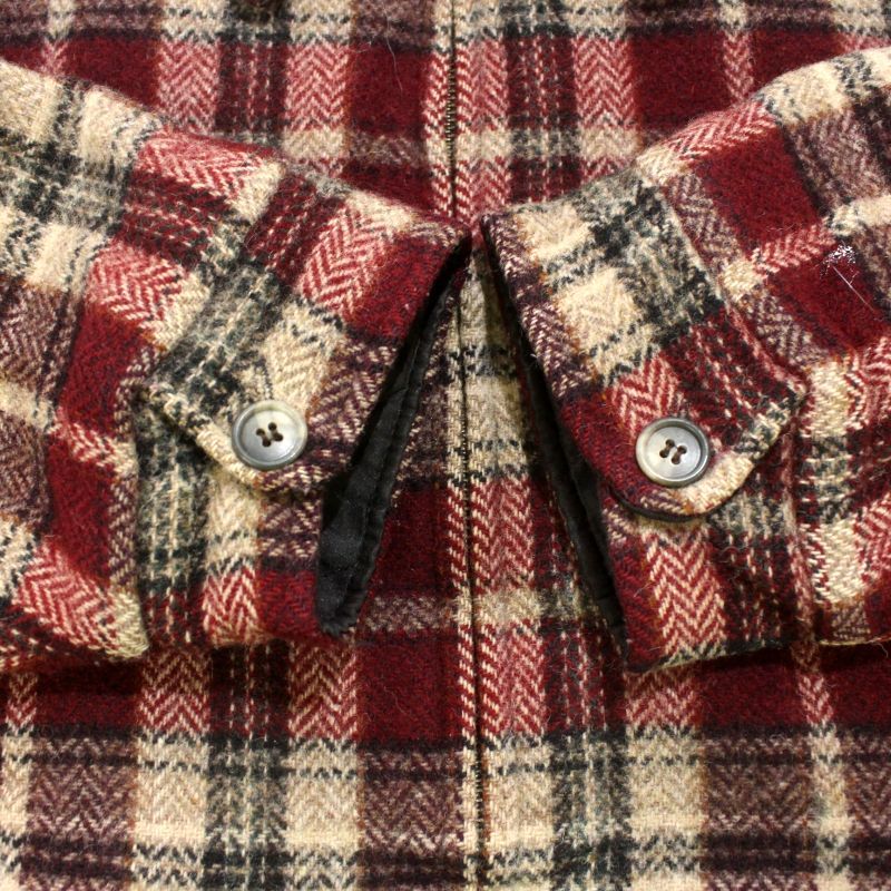 90s USA製 vintage WOOLRICH チェック柄 裏地ボア ウール ジャケット