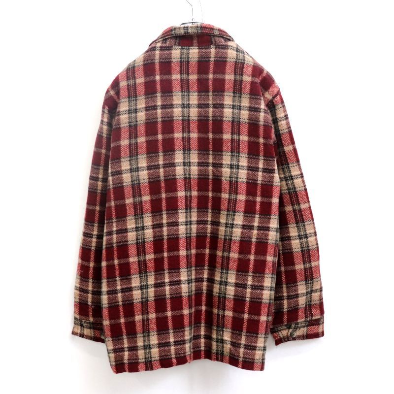 90s USA製 vintage WOOLRICH チェック柄 裏地ボア ウール ジャケット