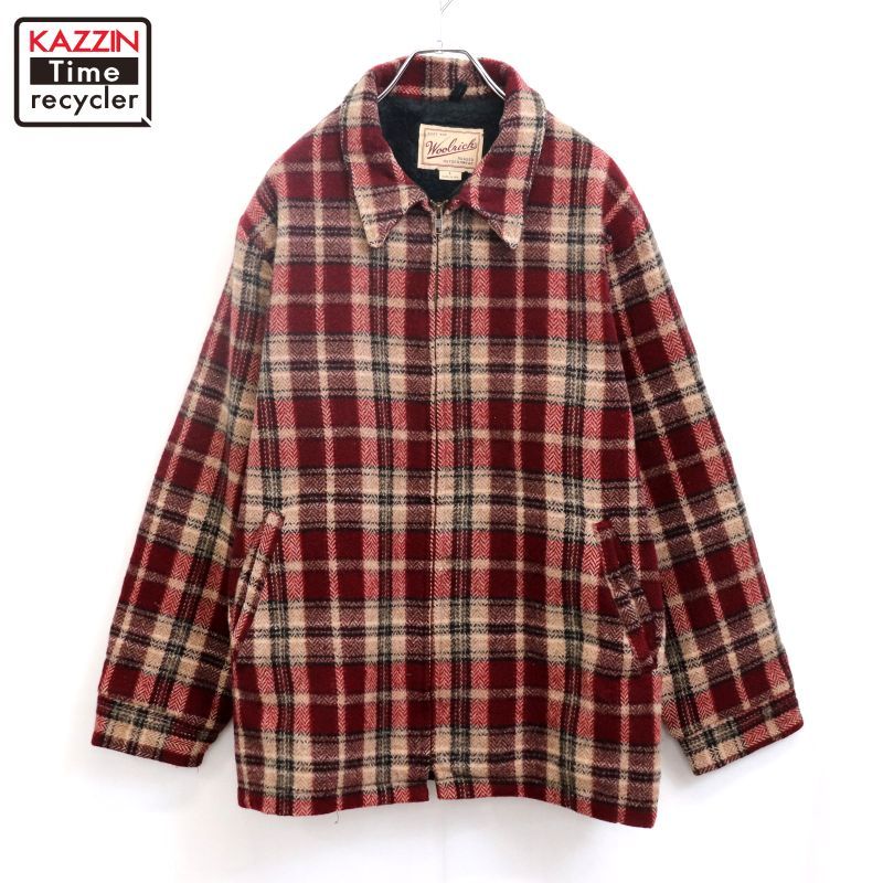 to-ta　Woolrich チェック柄　ボアジャケット S ビンテージ 90s USA製 vintage WOOLRICH チェック柄 裏地ボア ウール ジャケット