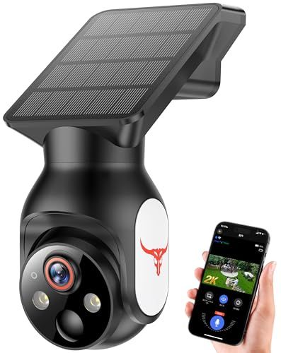 2K 防犯カメラ 屋外 ソーラー 高効率ソーラー充電 監視カメラ 一体型
