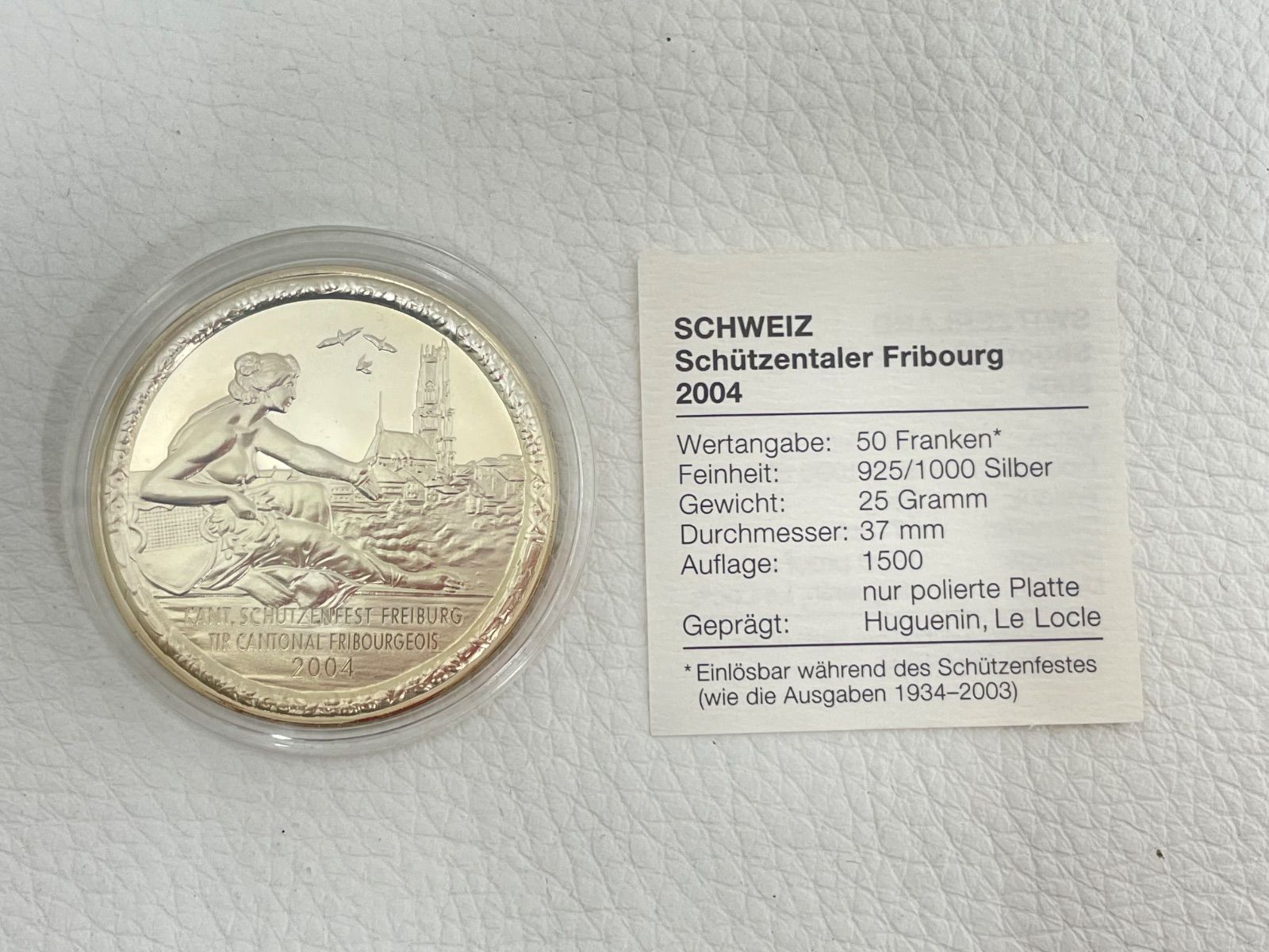 記念銀貨 スイス2004年フリブール射撃祭50フラン銀貨 - メルカリ
