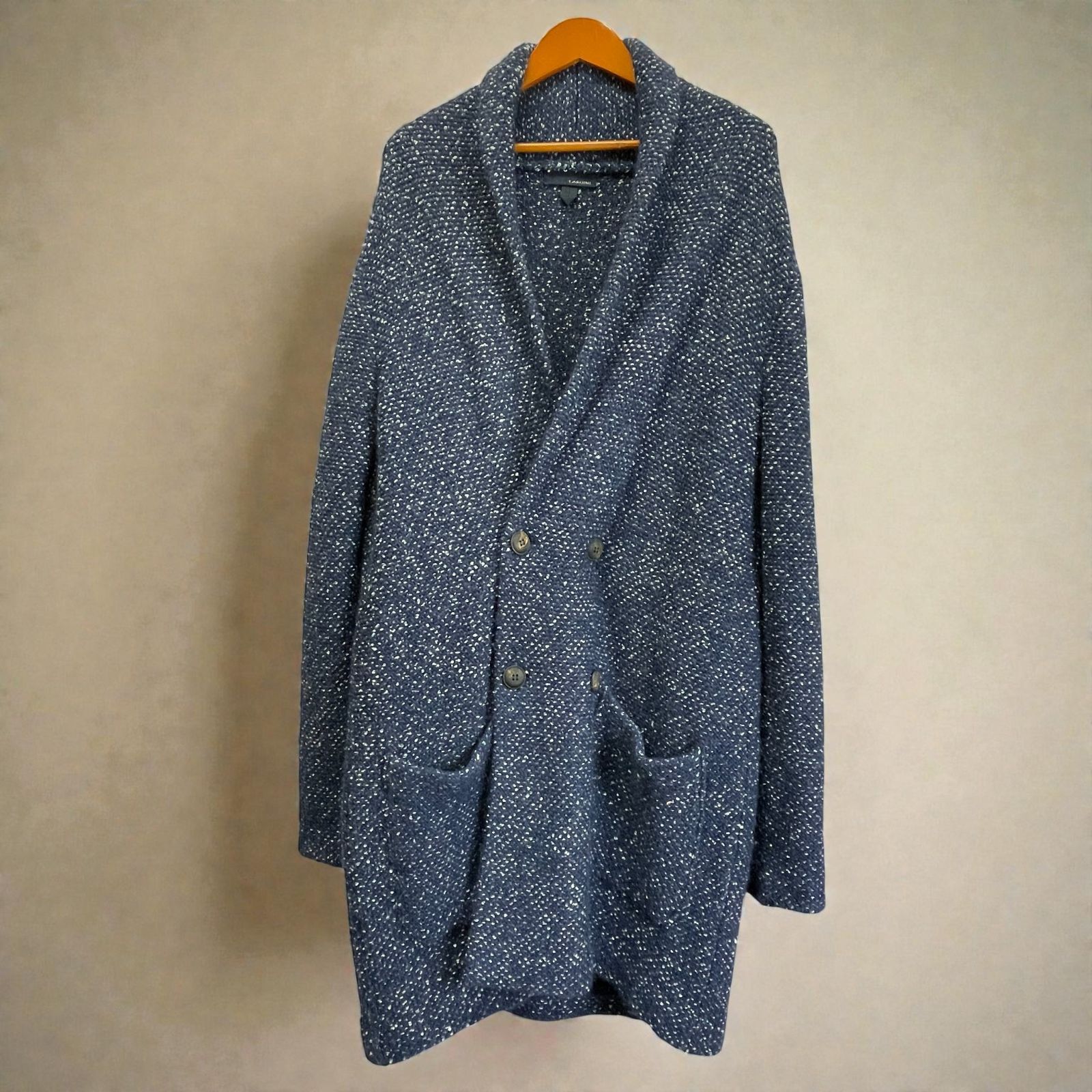 LARDINI ネイビー カーディガン　ニットジャケット ラルディーニ LARDINI IVLJM89 IV63030 ジャケット KNIT JACKET メンズ