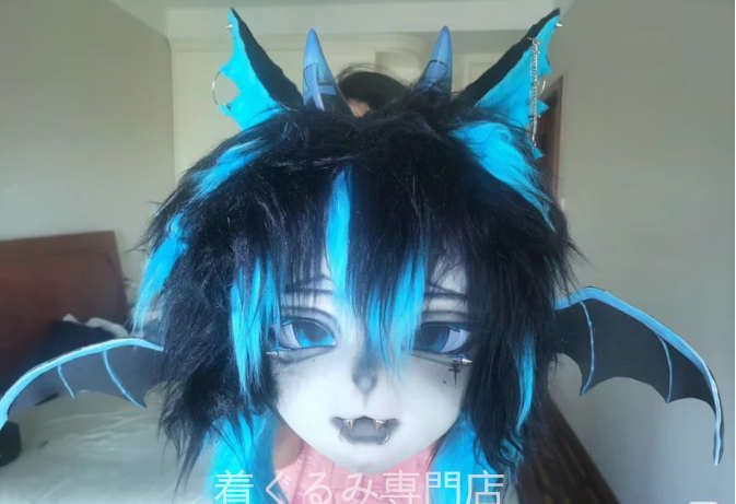 着ぐるみ ケモノ体 スーツ セット 全頭ヘッド ファースーツ ぬいぐるみ マスク コスプレ コスチューム 一点物 A21