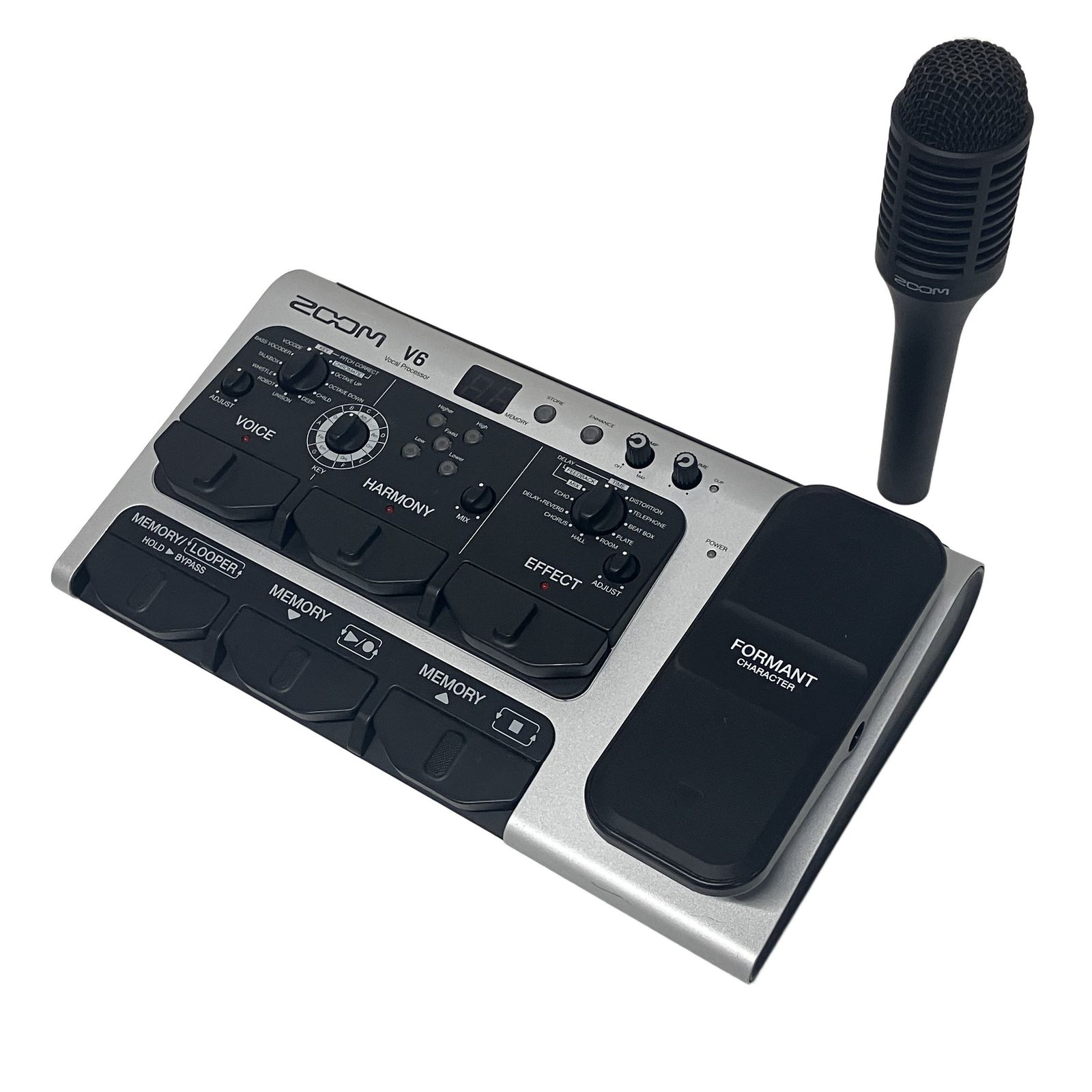ZOOM V6 ボーカルエフェクター マイク セット ズーム 音響機器 中古