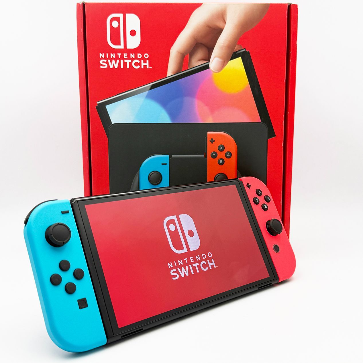 中古・美品】Nintendo Switch 本体 (有機ELモデル) Joy-Con(L)ネオン