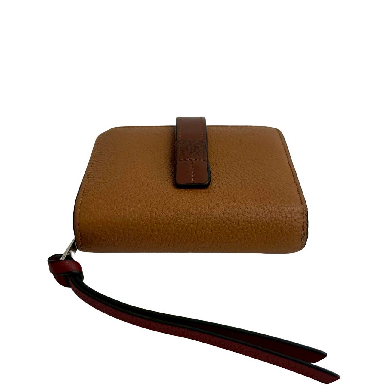 極 美品 希少品 LOEWE ロエベ アナグラム ロゴ 刻印 レザー 本革 二