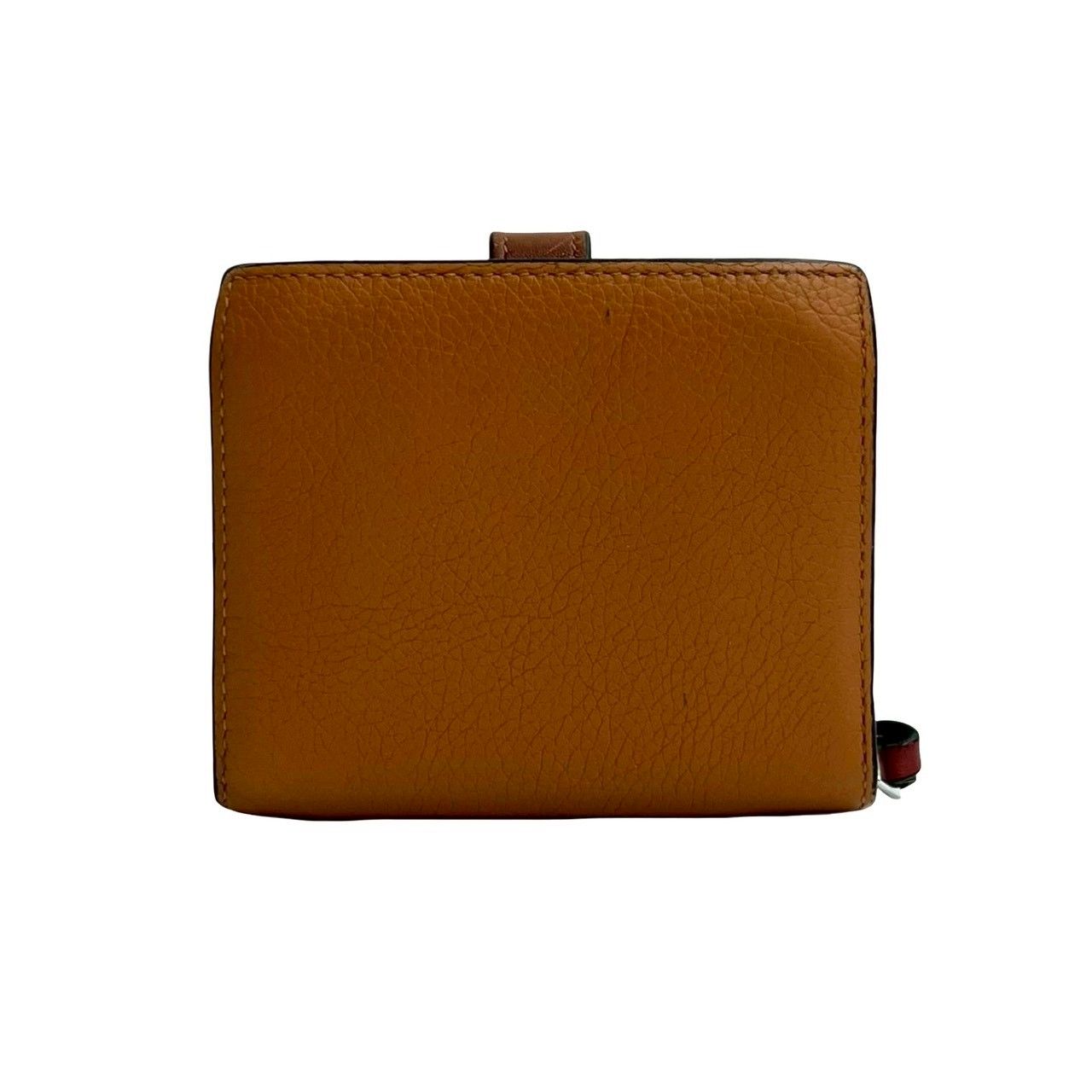 極 美品 希少品 LOEWE ロエベ アナグラム ロゴ 刻印 レザー 本革 二