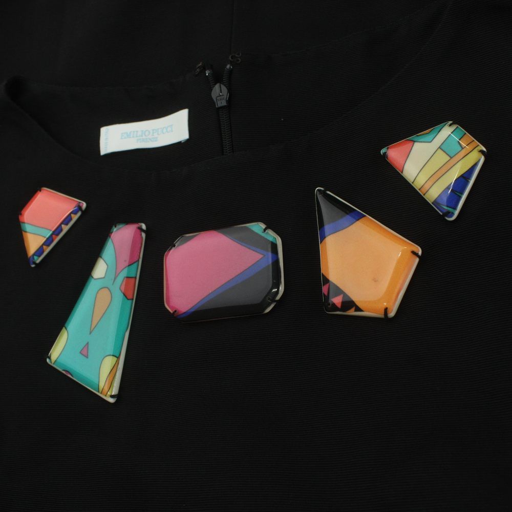 エミリオプッチ EMILIO PUCCI ワンピース ノースリーブ ビジュー 裏地