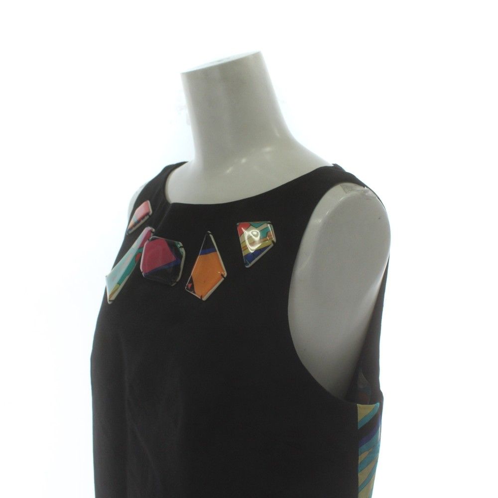 エミリオプッチ EMILIO PUCCI ワンピース ノースリーブ ビジュー 裏地