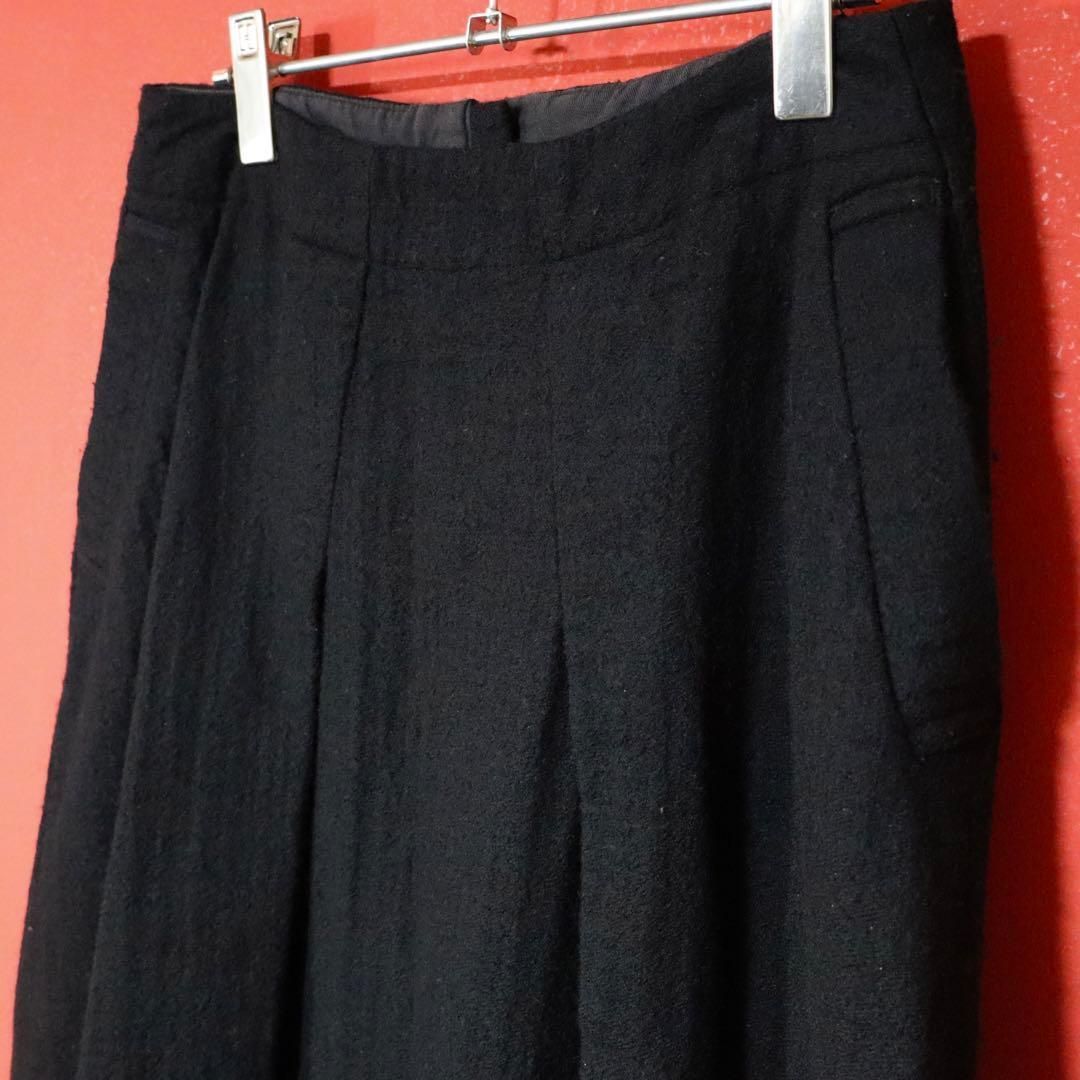 Plantation イッセイミヤケ ウール100％ ブラック タック スカート