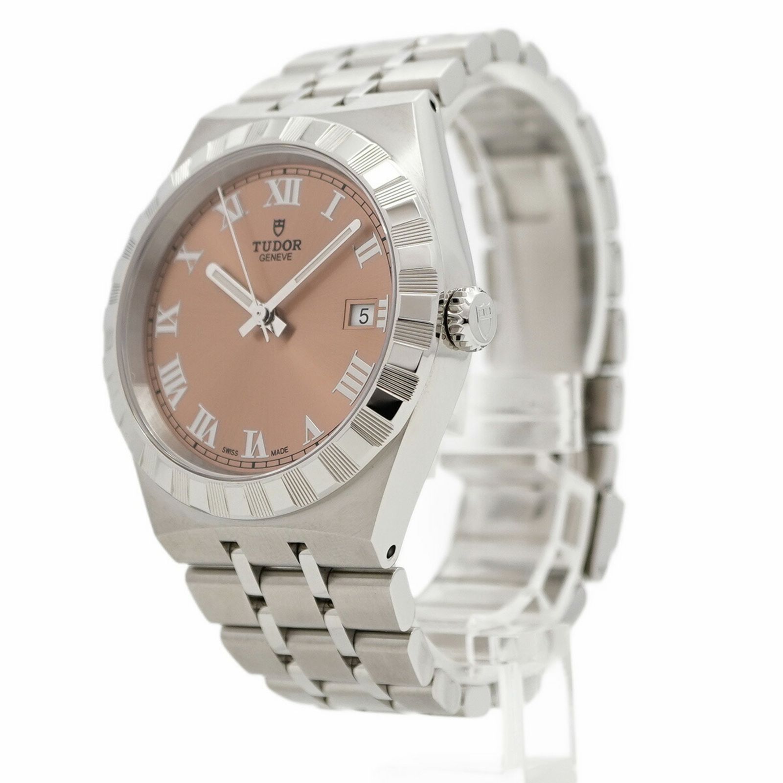  チュードル ロイヤル 28500 オレンジ文字盤腕時計 メンズ カーキ系 自動巻き時計 腕時計(アナログ)