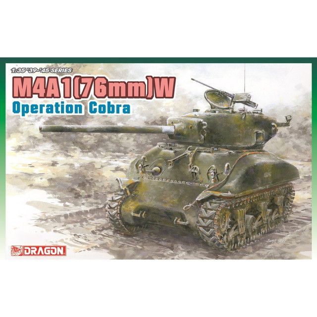 新品 ドラゴン 1/35 WW.II アメリカ軍 M4A1 シャーマン(76)W