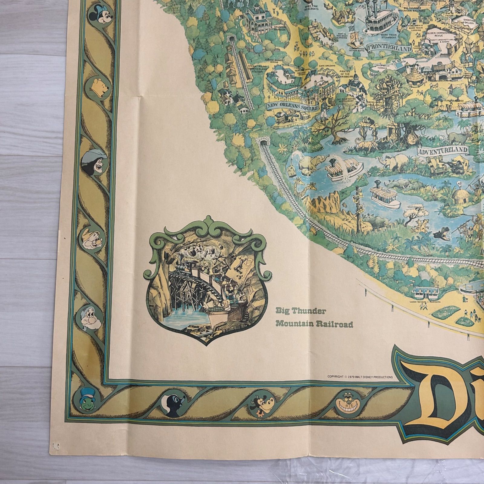 K》レア カリフォルニアディズニーランド 1979年マップ ポスター