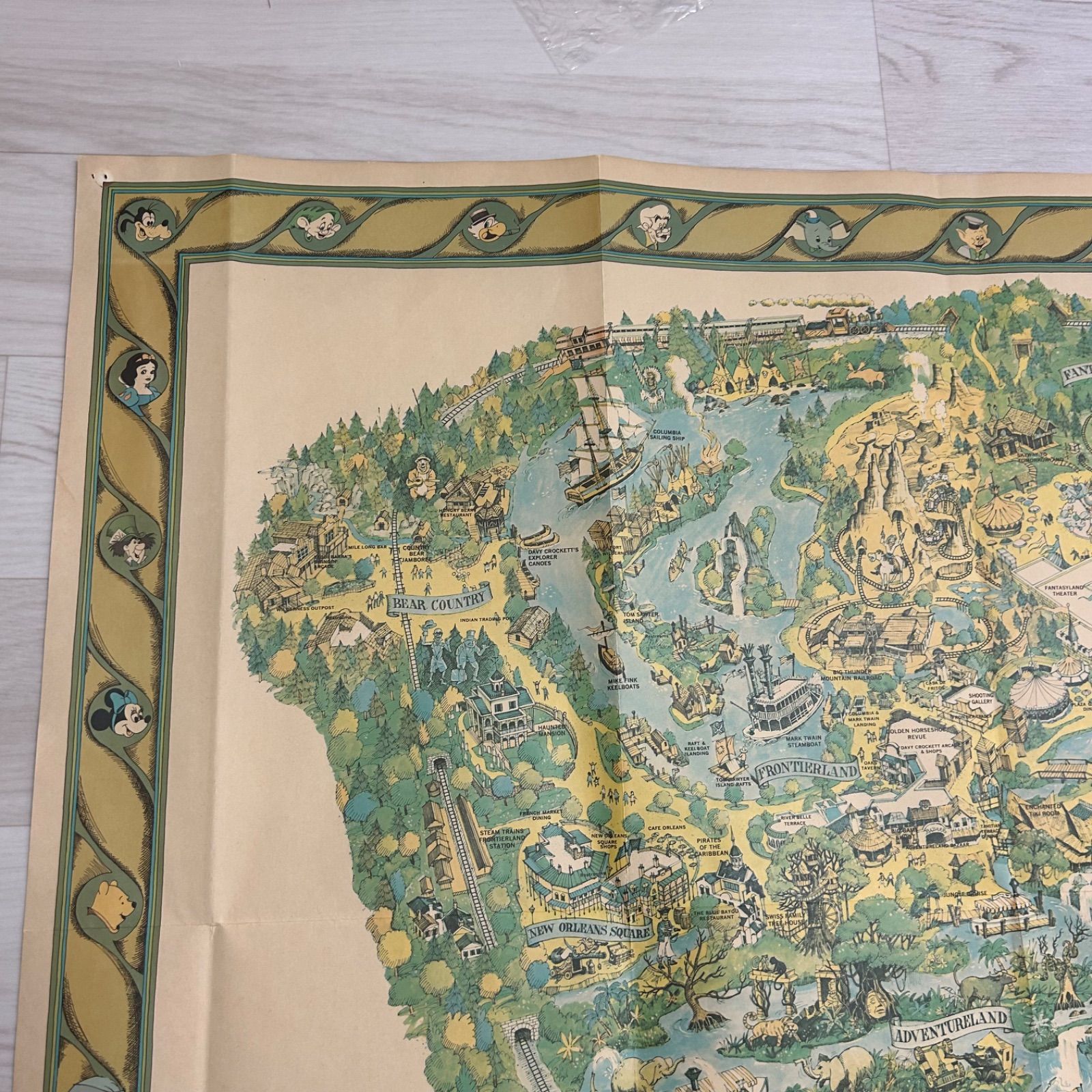 K》レア カリフォルニアディズニーランド 1979年マップ ポスター