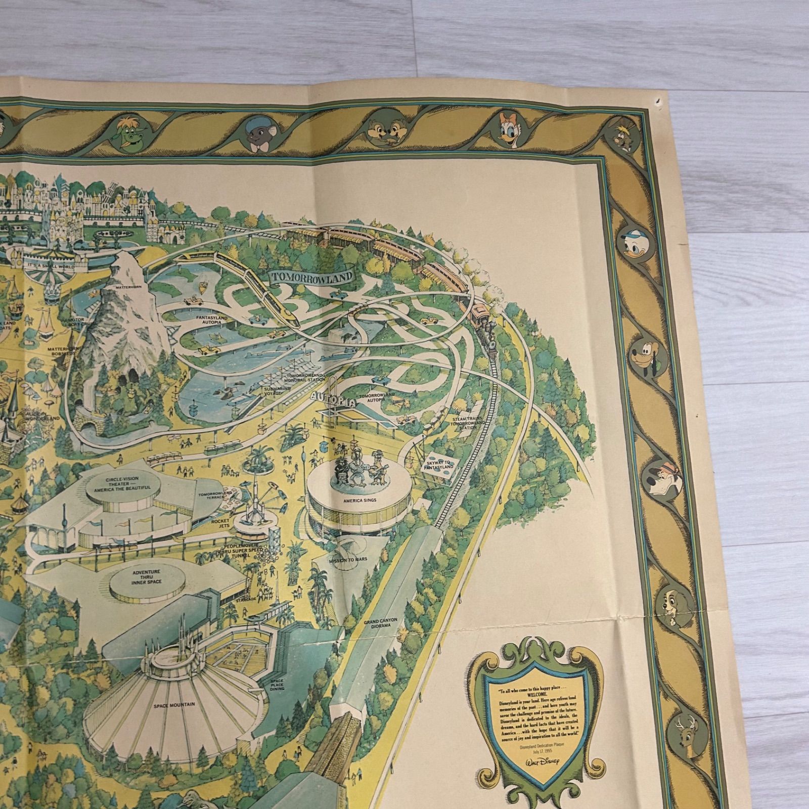 カリフォルニア州アナハイム・デイズニーランド大型マップポスター