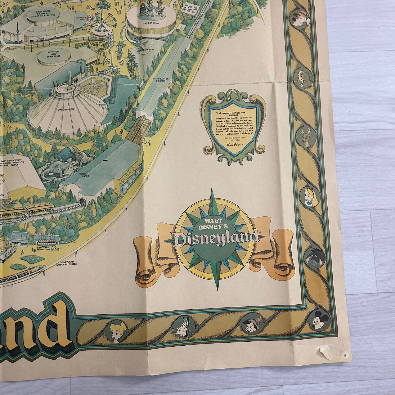 K》レア カリフォルニアディズニーランド 1979年マップ ポスター