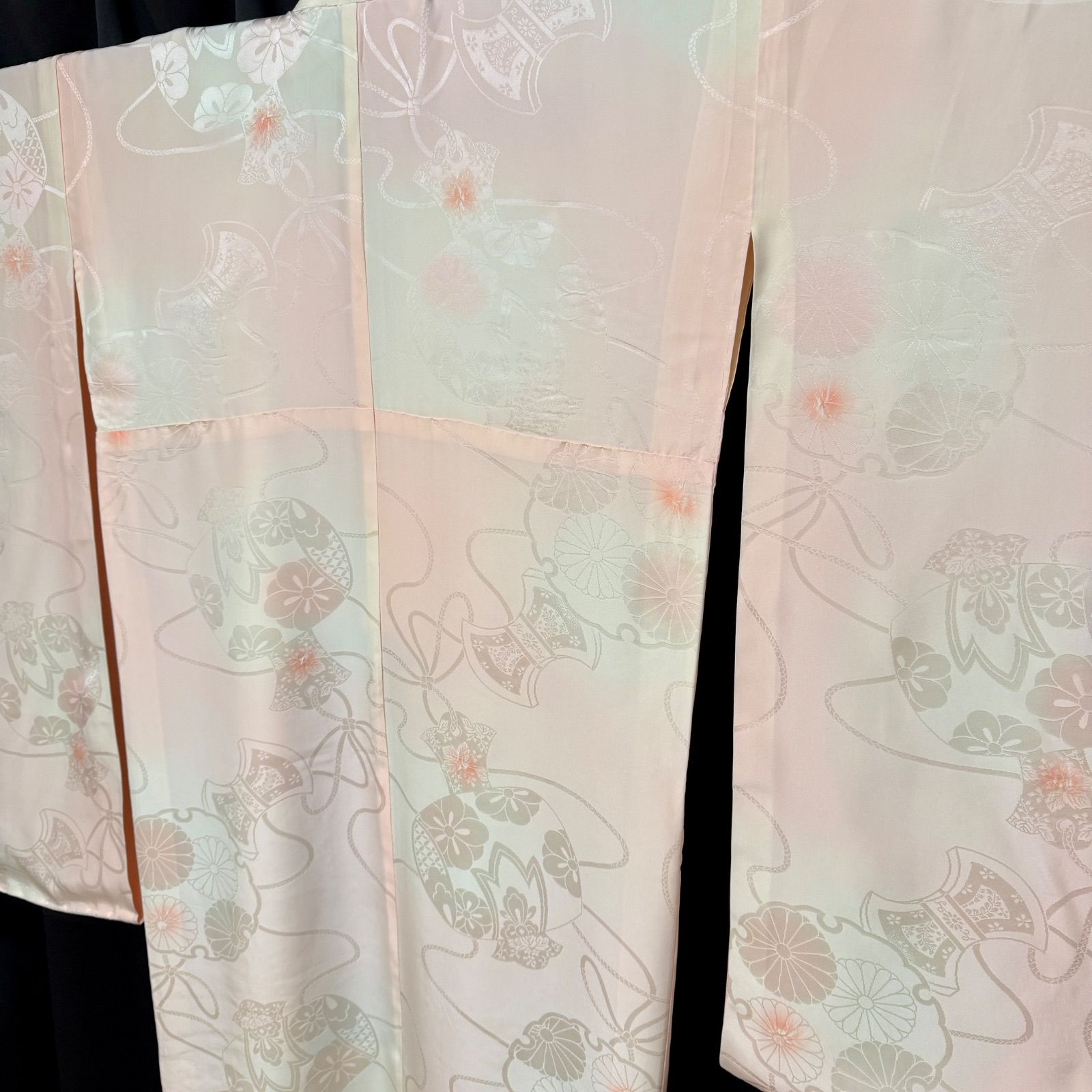 美品 中振袖用 正絹長襦袢 袷 袖丈88 裄丈65.5 身丈121.5 袴 二尺袖 