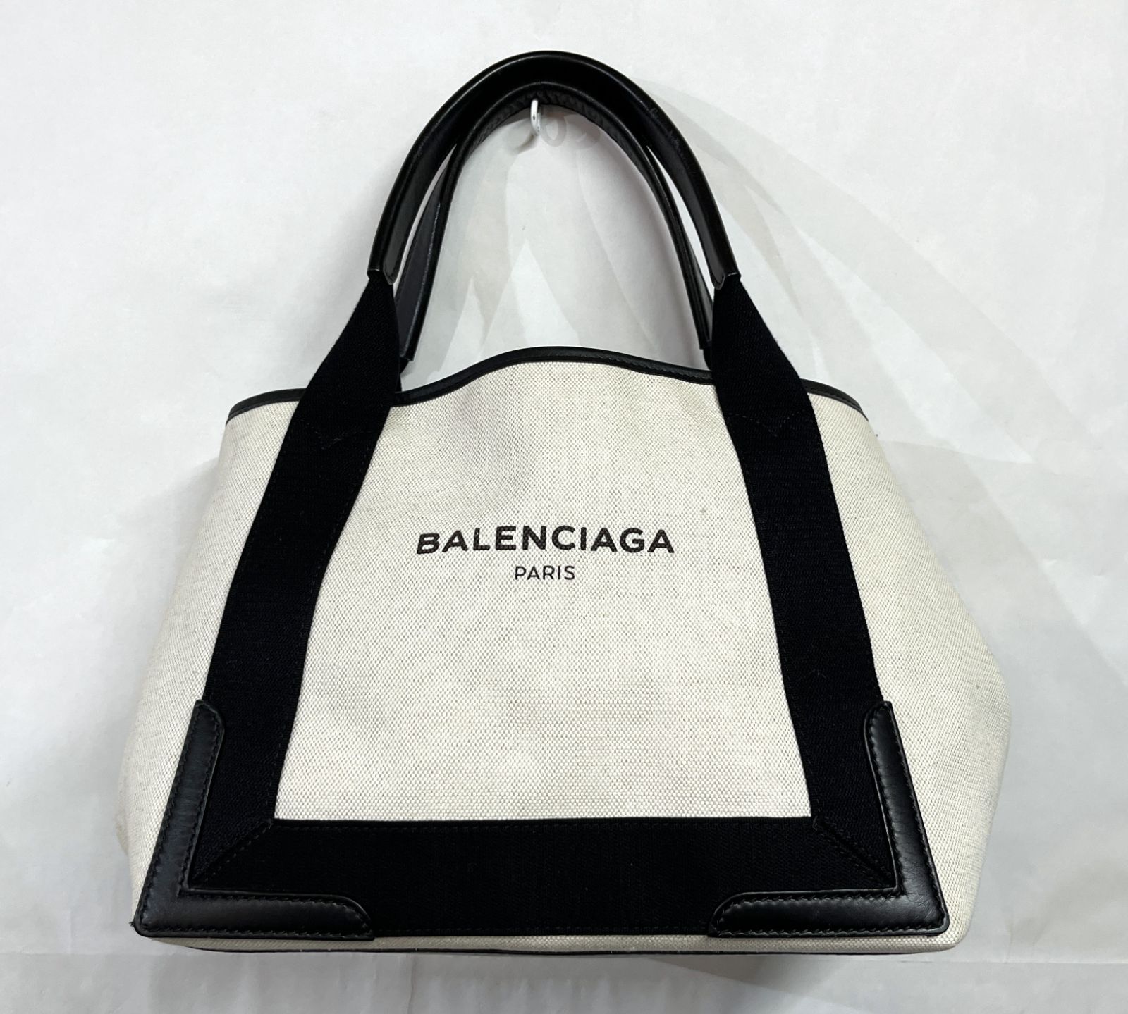 BALENCIAGA｜バレンシアガ ネイビーカバス S ポーチ付き トートバッグ