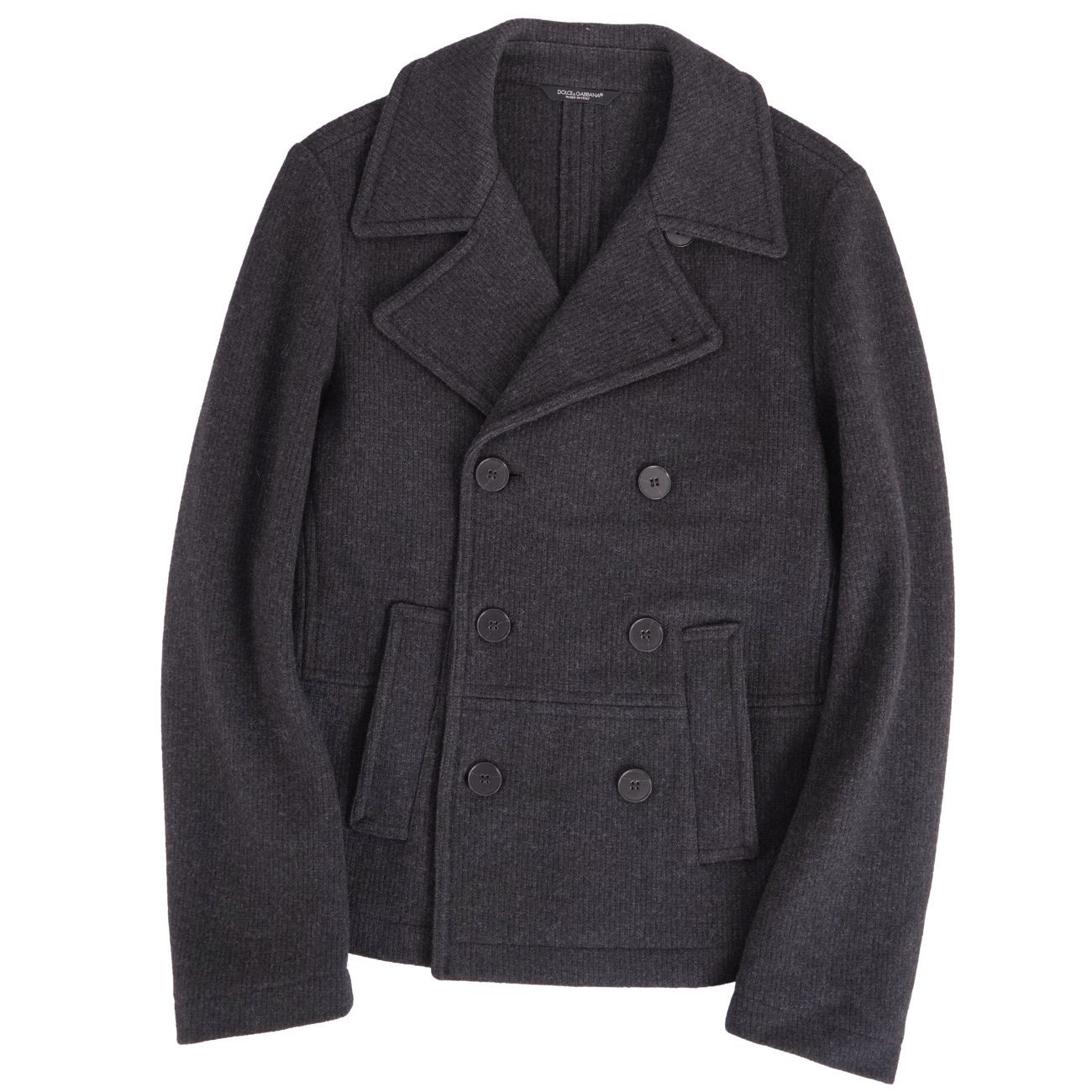Dolce&Gabbana ダブルブレストコート グレー　ドルチェ&ガッバーナ 美品 ドルチェ&ガッバーナ DOLCE&GABBANA コート ダブルブレスト