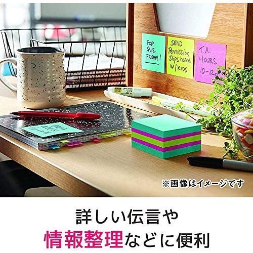 ネオングリーン 付箋 スティック付箋（蛍光色、8本x各20枚、A） - 100均 通販 ダイソー
