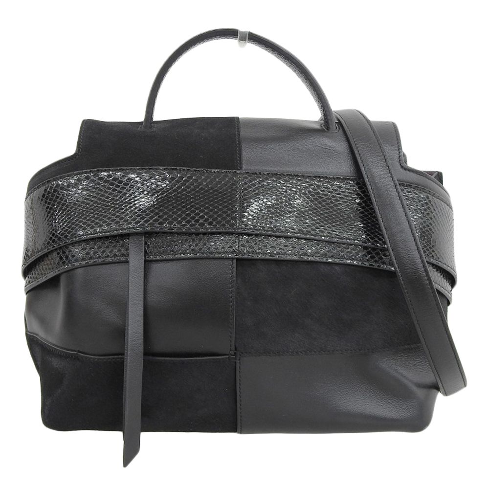 TOD'S トッズ ハラコ×パイソン ウェーブ 2way ハンドバッグ ショルダー