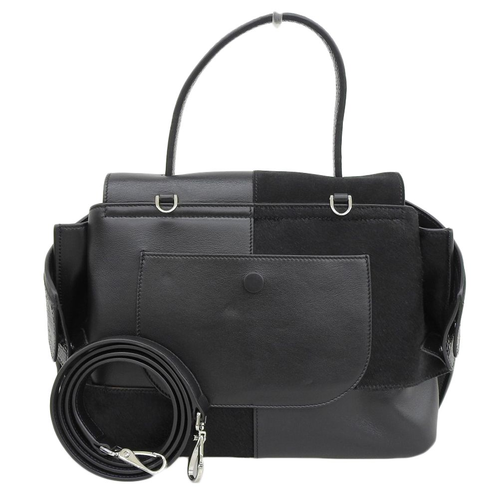 TOD'S トッズ ハラコ×パイソン ウェーブ 2way ハンドバッグ ショルダー