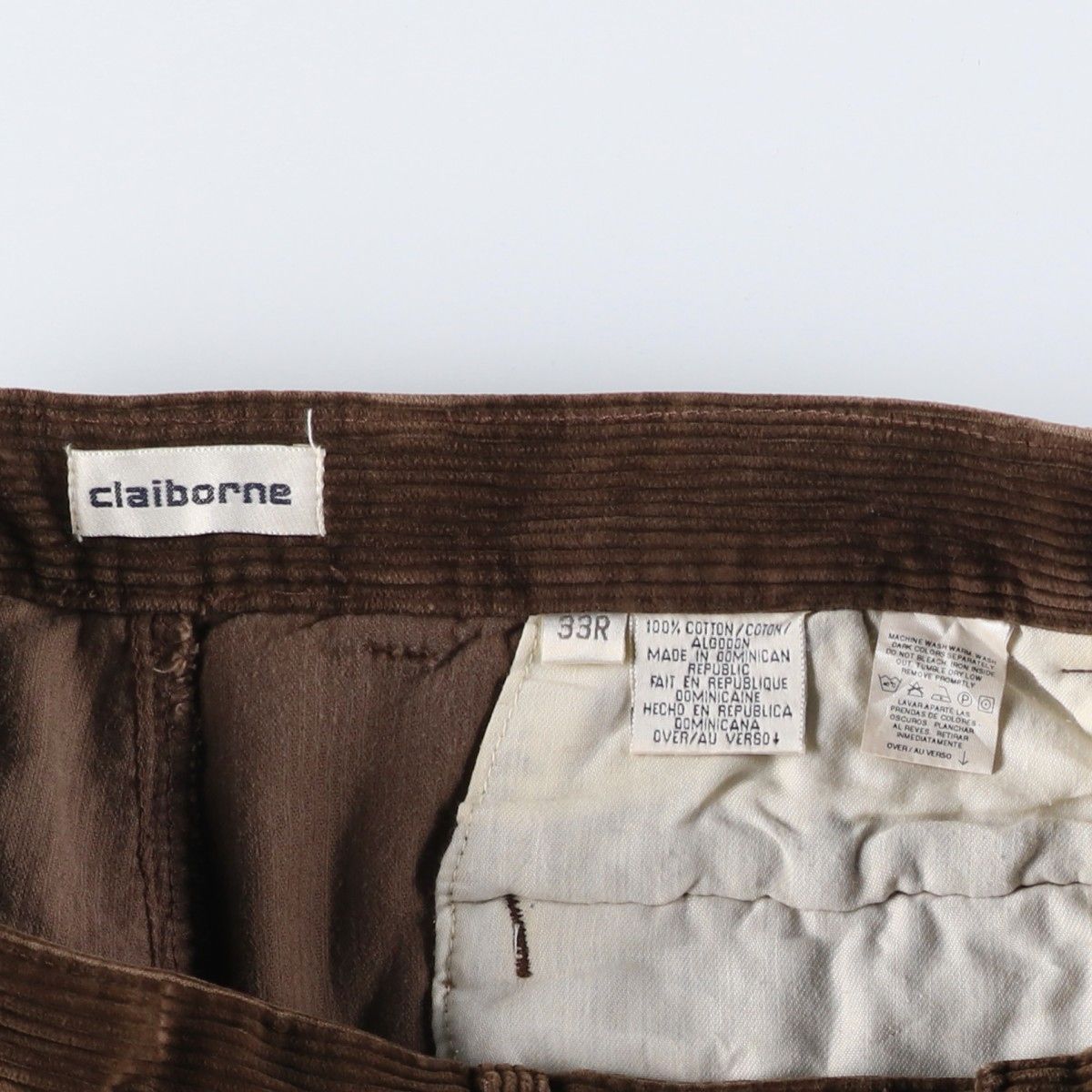 古着 リズクレイボーン Liz Claiborne ツータック コーデュロイパンツ
