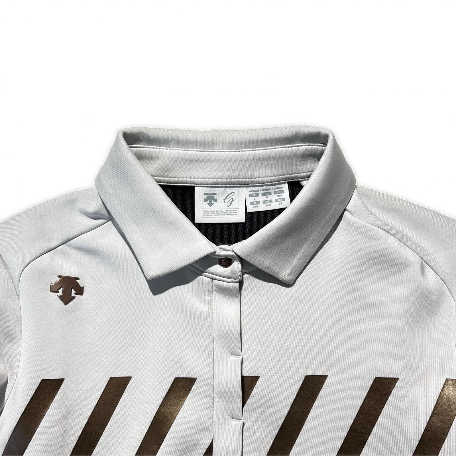 未使用品 レディース デサントゴルフ DESCENTE GOLF 長袖ポロシャツ L