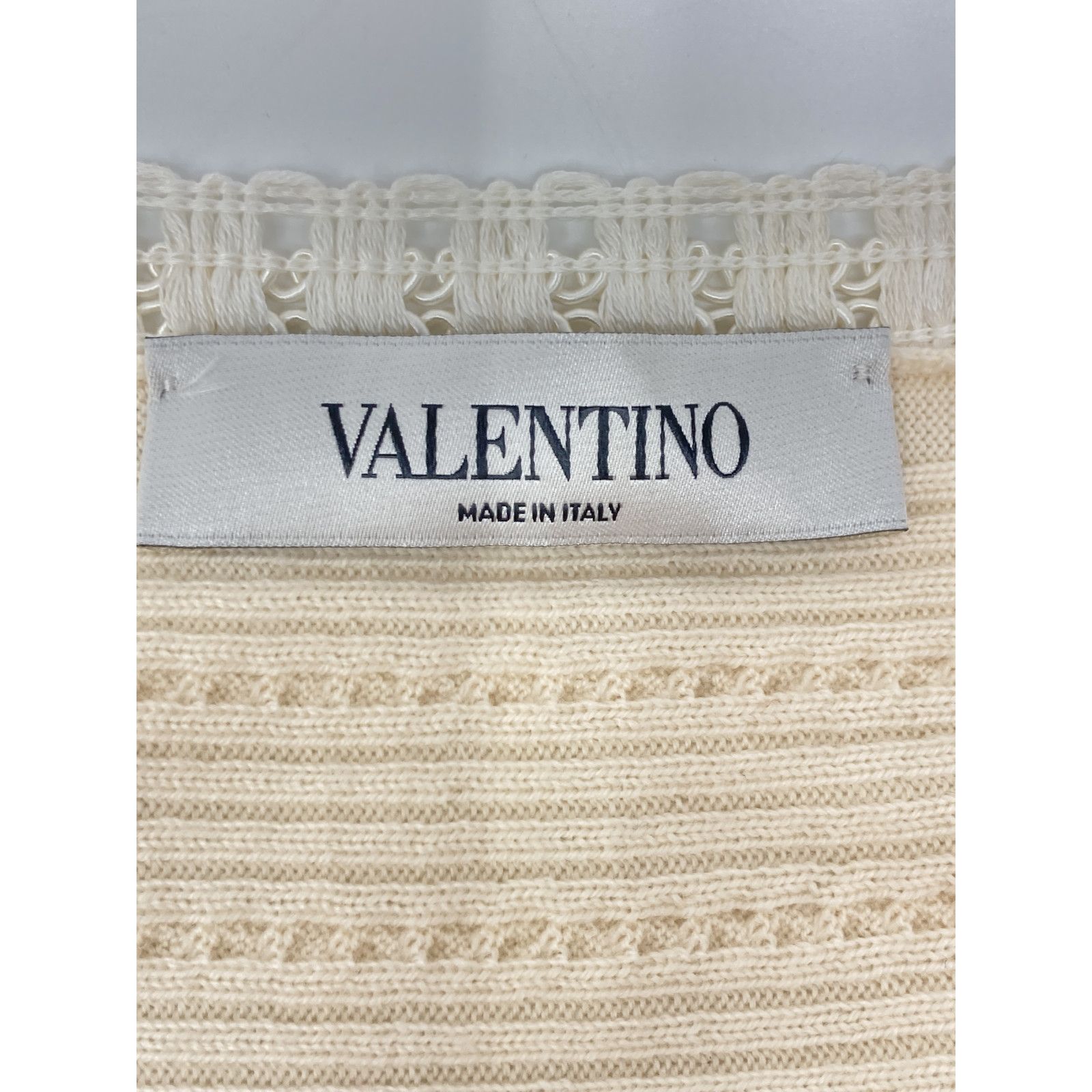VALENTINO ヴァレンティノ DBA9A982-VM1248B ｱｲﾎﾞﾘｰ ﾛﾝｸﾞｽﾘｰﾌﾞ 刺繍
