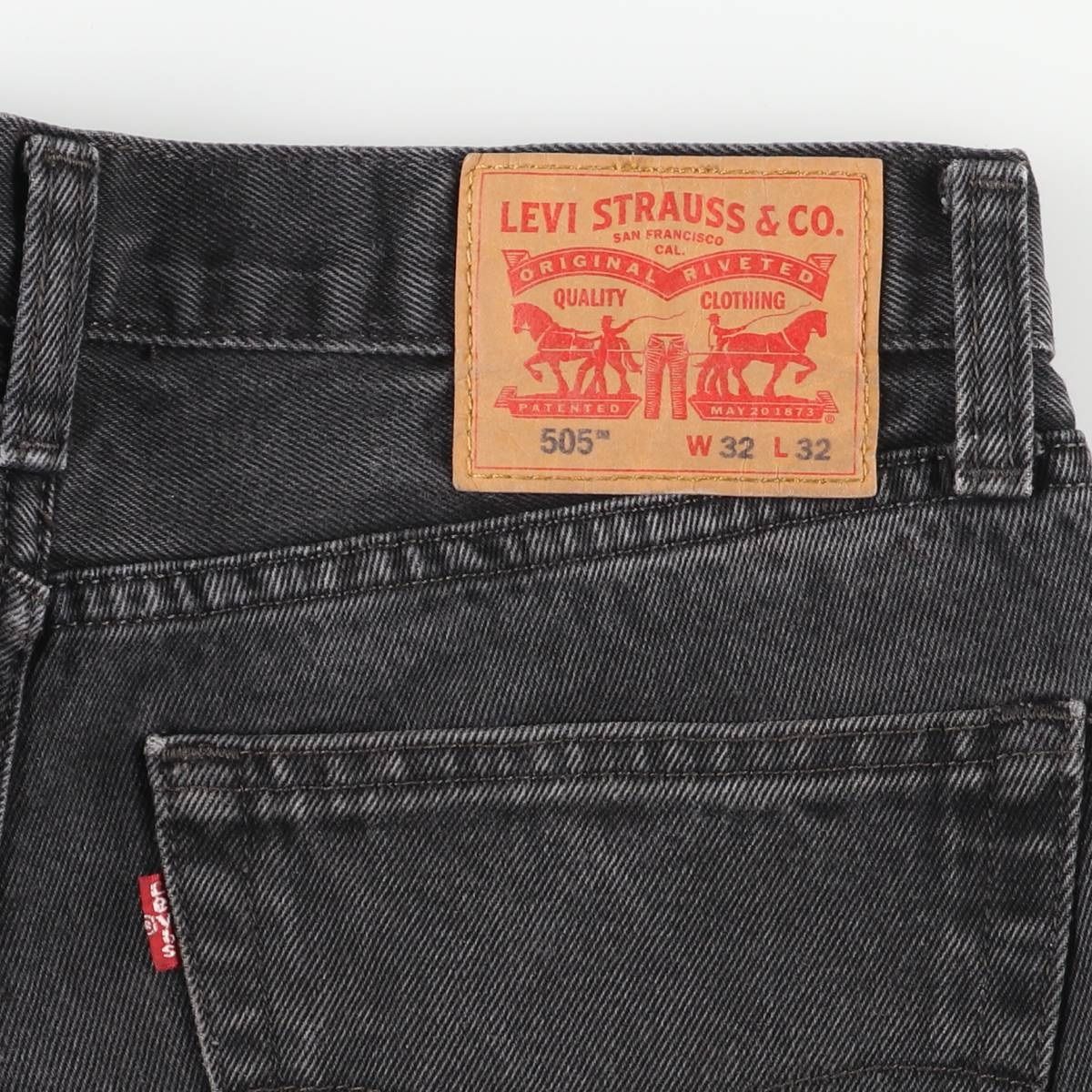 古着 リーバイス Levi's 505 ブラックデニム テーパードデニムパンツ