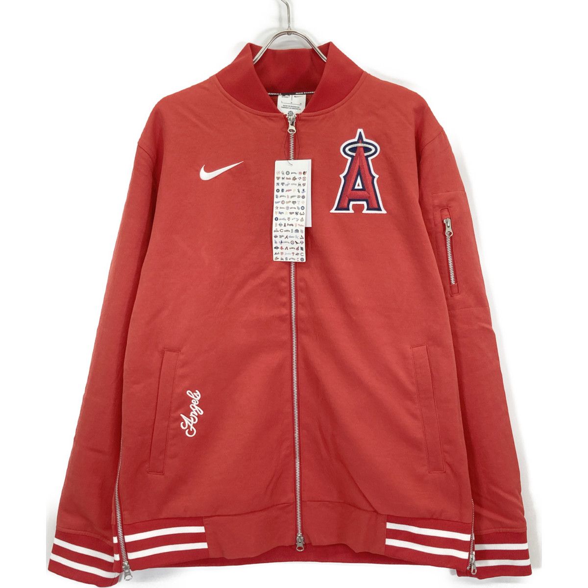 NIKE ナイキ 015D-03AT ﾛｻﾝｾﾞﾙｽｴﾝｾﾞﾙｽ ﾚｯﾄﾞ ﾌﾘｰｽﾗｲﾆﾝｸﾞ ﾎﾞﾝﾊﾞｰｼﾞｬｹｯﾄ L