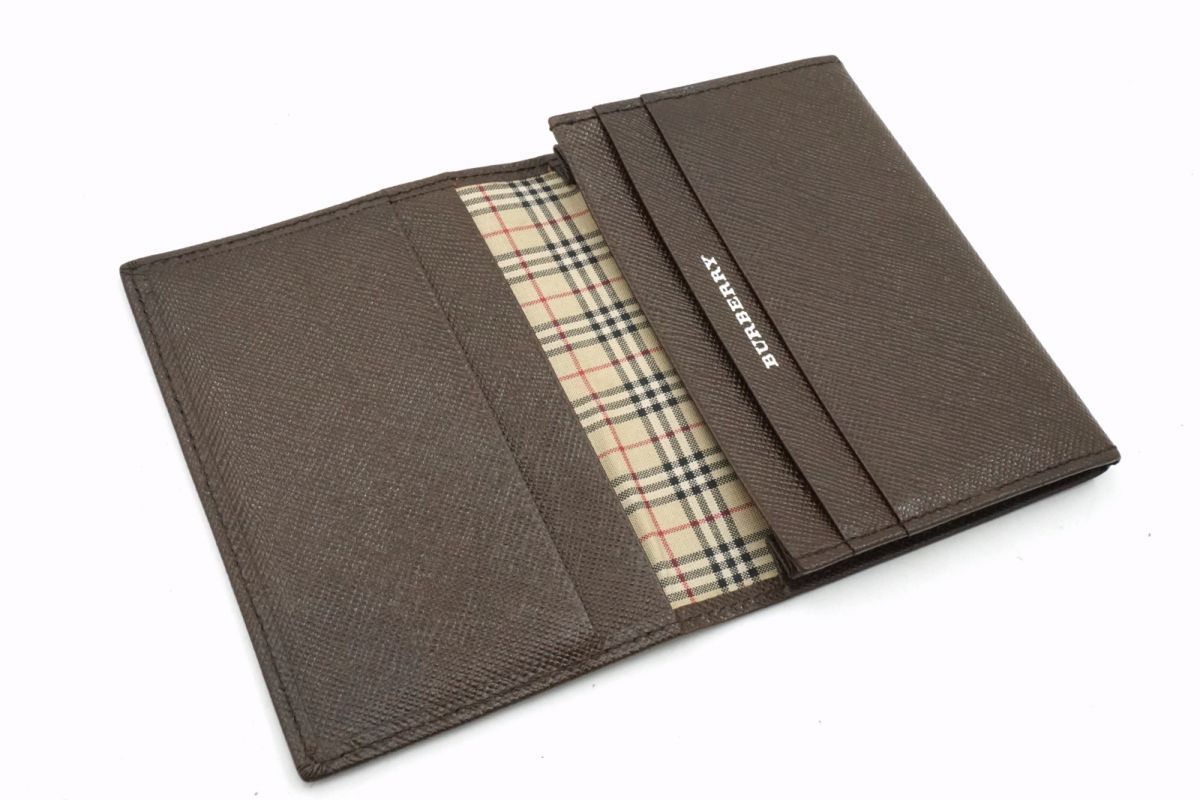 バーバリー カードケース 名刺入れ ビジネス 内側ノバチェック ロゴ