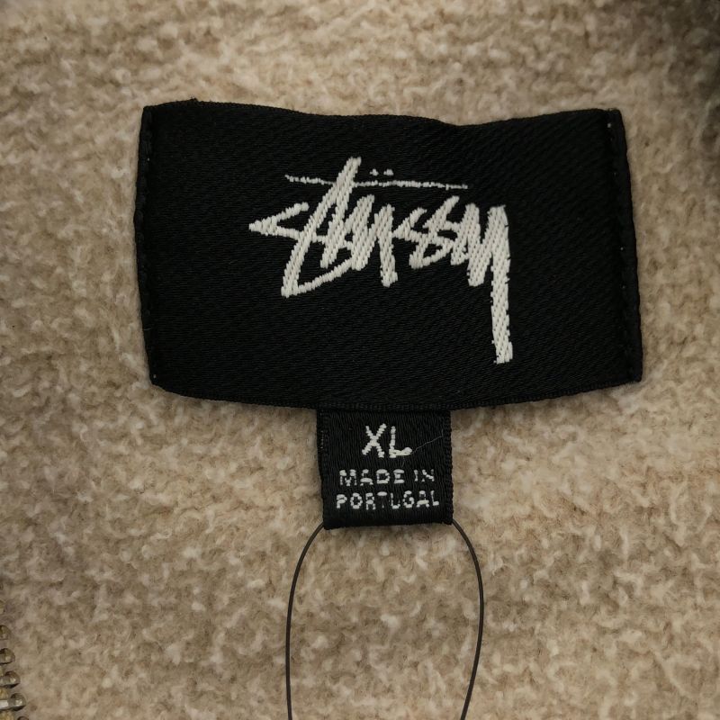 中古】STUSSY FADED GRAPHIC ZIP HOODIE XL 118553 ベージュ