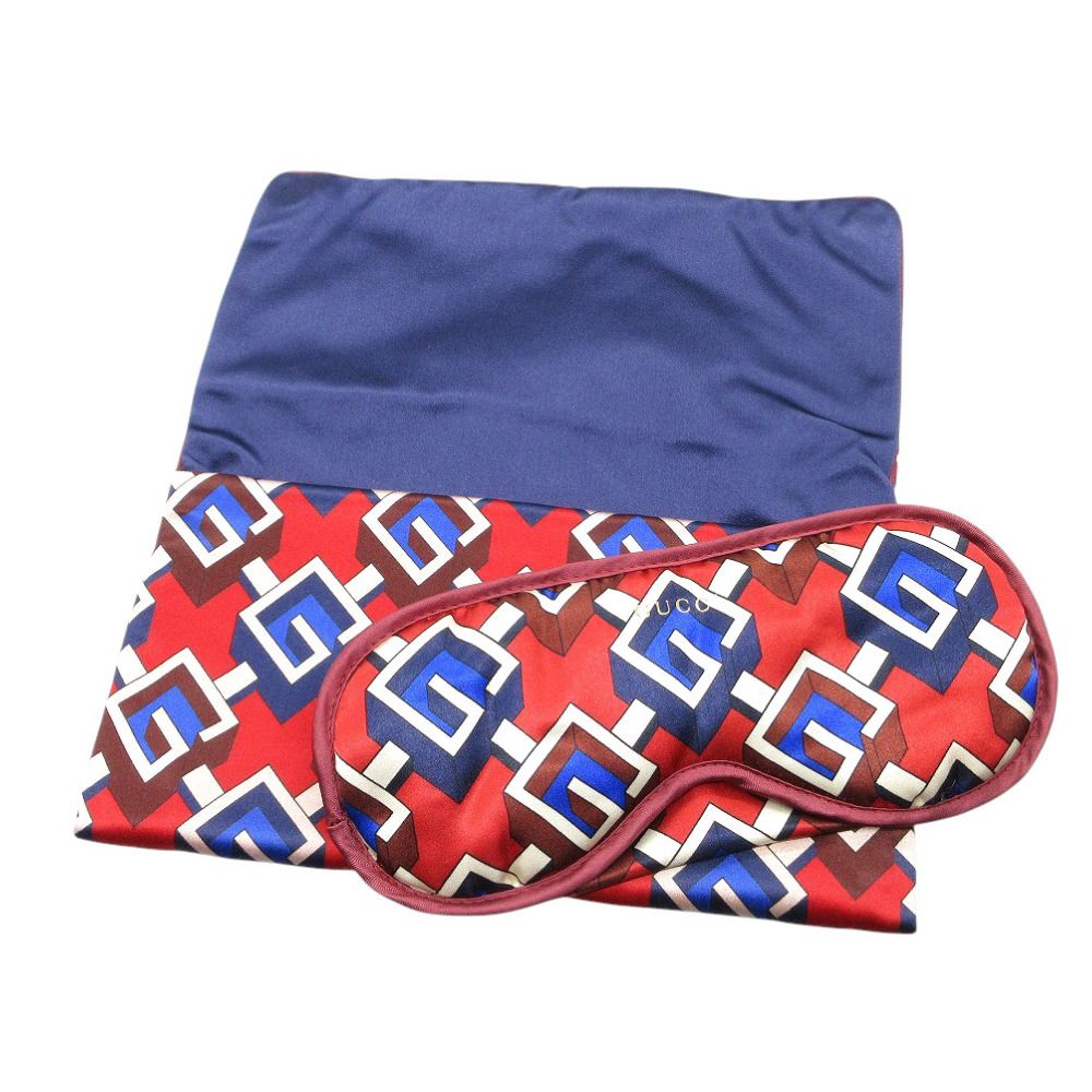 未使用品 グッチ アイマスク ジオメトリックG その他小物 レッド